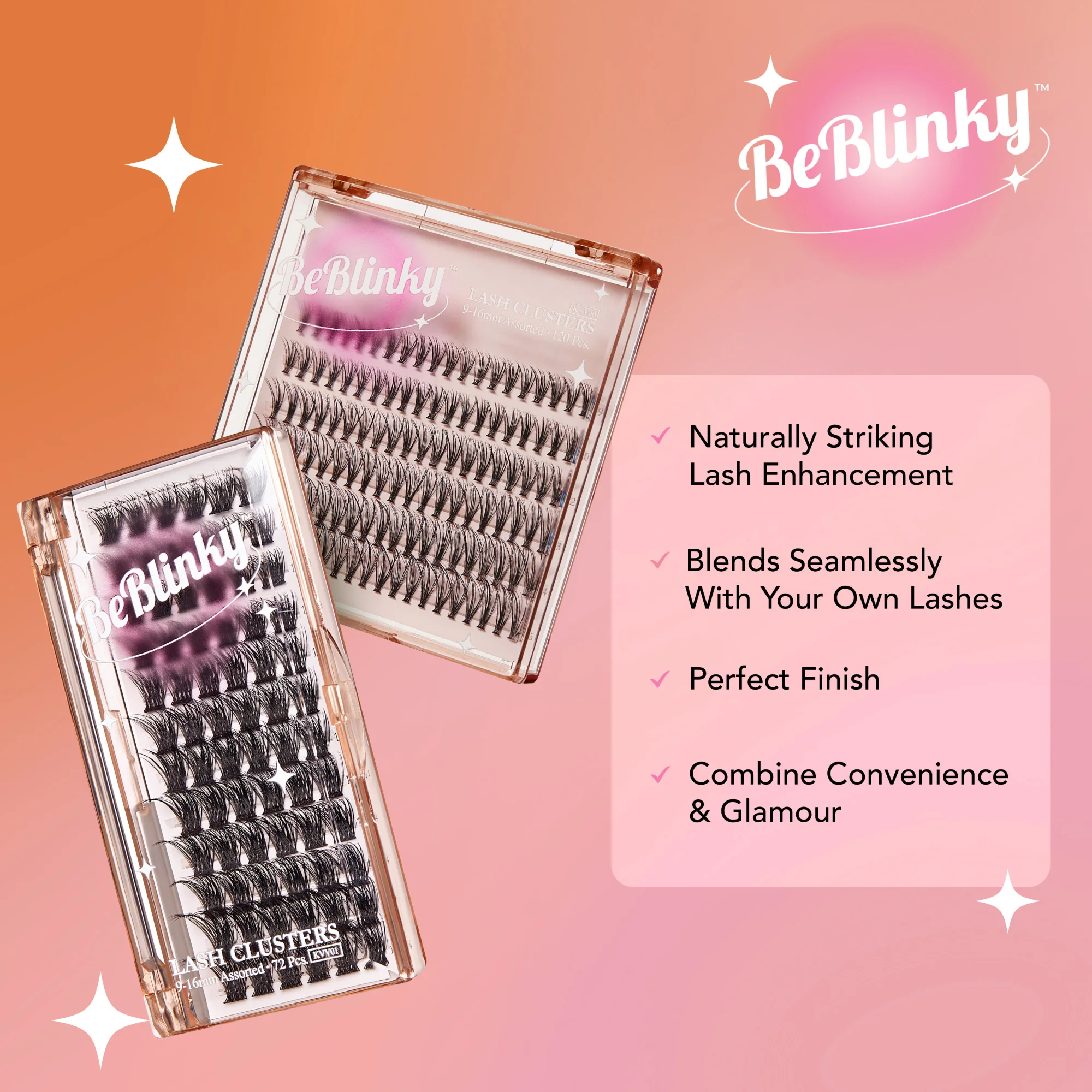 BeBlinky False Eyelashes, Wide Band, 72 ct. - Wispy - Image 6