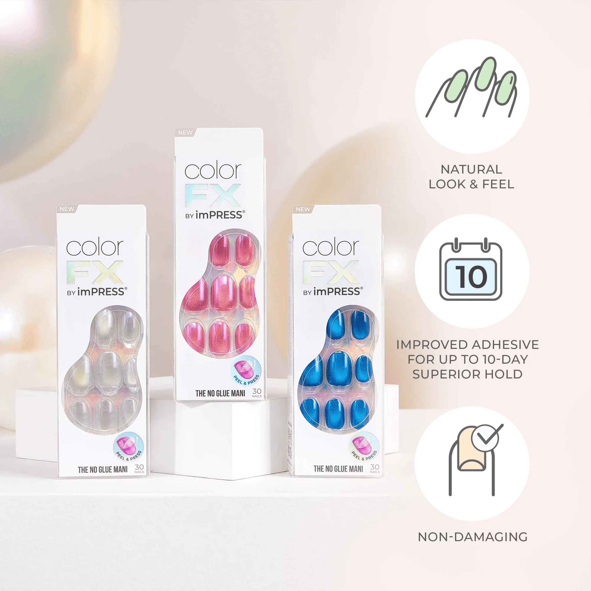 colorFX by imPRESS Press On Nails - Over Clouds - Image 9