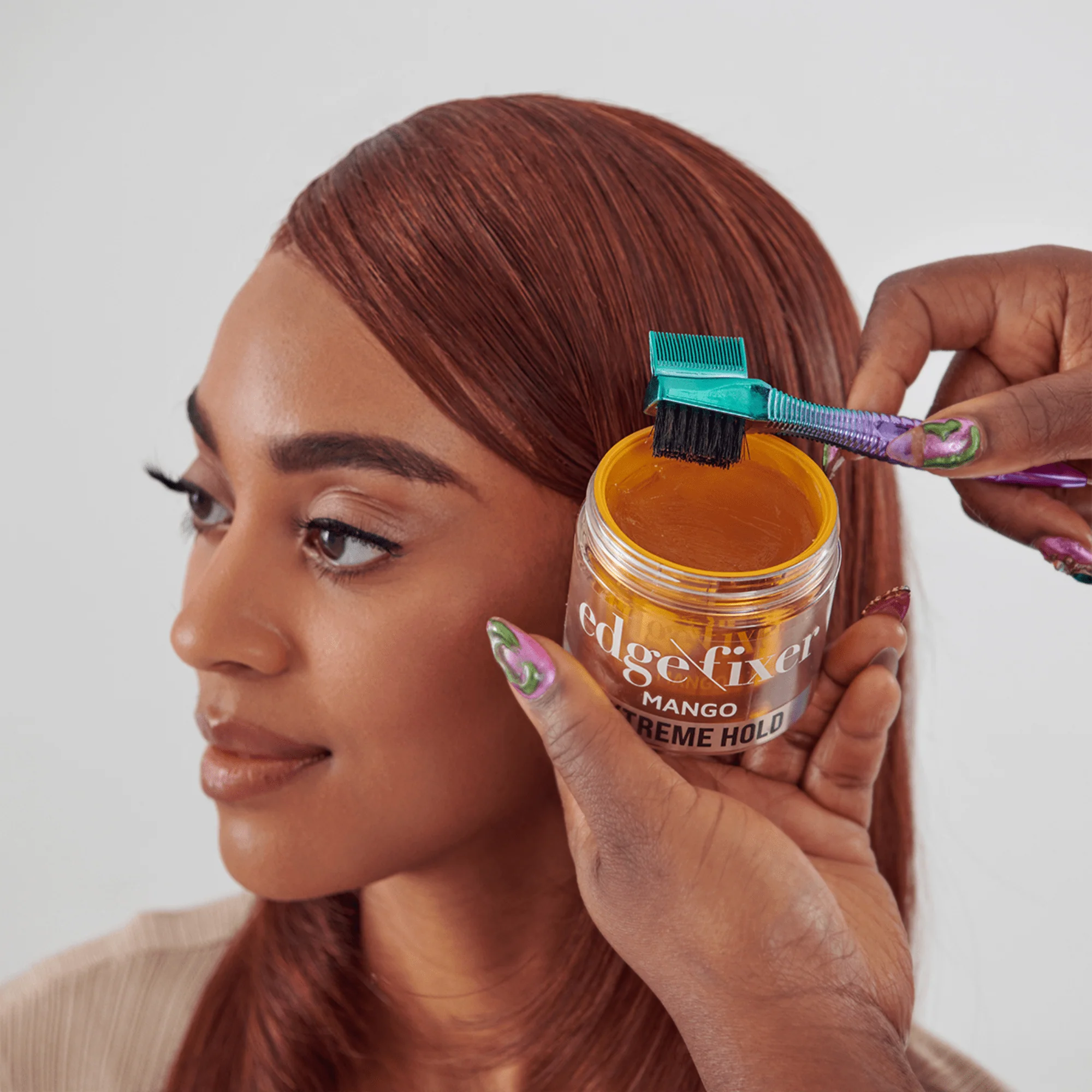 KISS Colors & Care Edge Fixer Extreme Hold Gel 100mL - Mango - Image 3