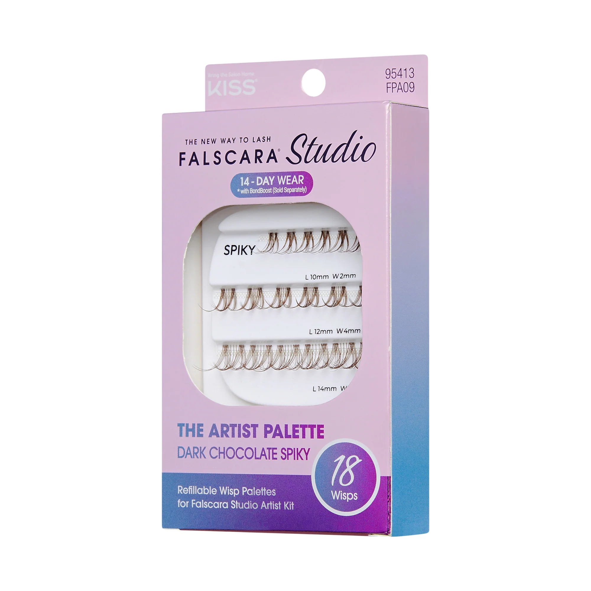 FALSCARA Studio Lash Palette - Dark Chocolate Spiky - 18 Wisps