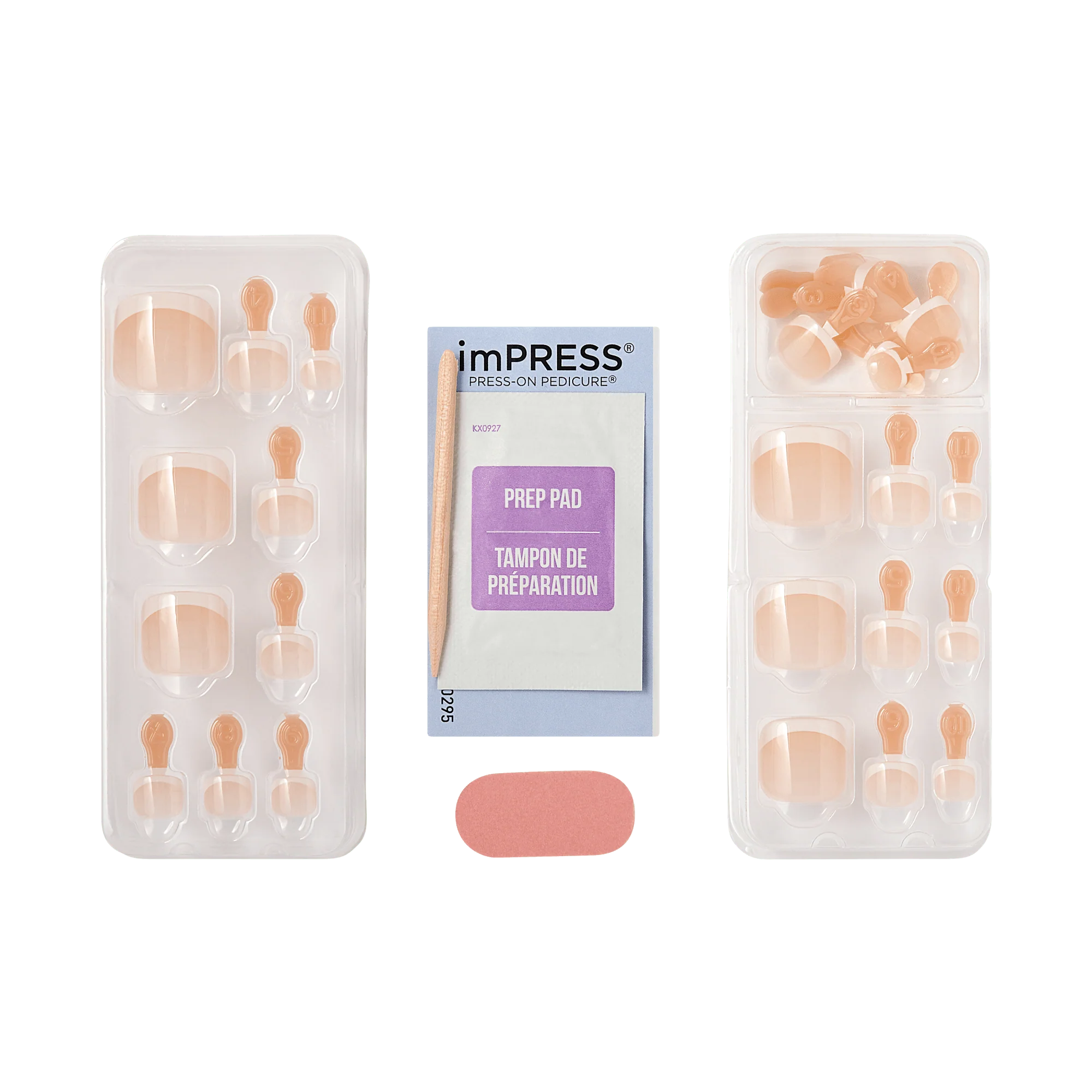 imPRESS Design Press On Pedicure - Blanc Chic - Image 3