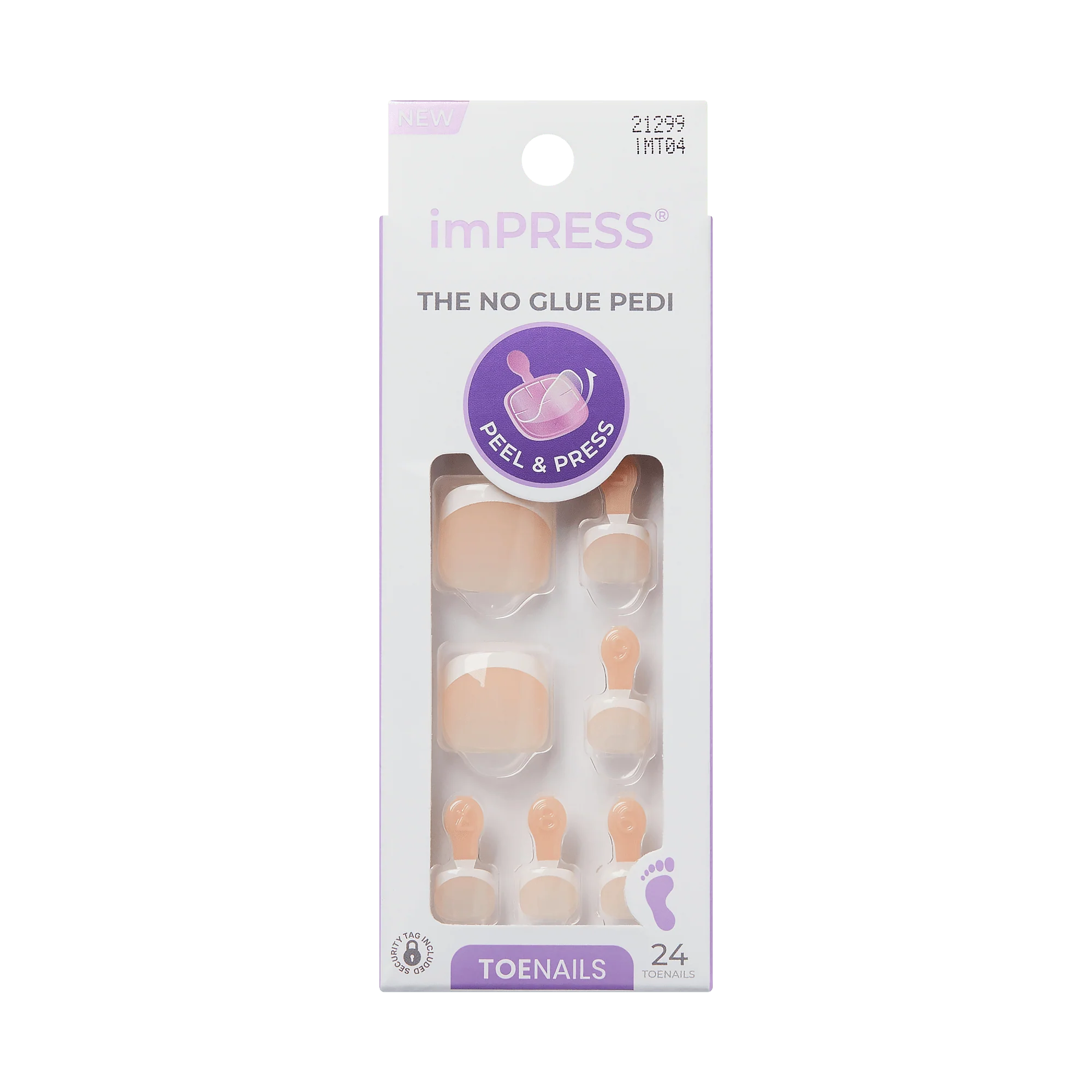 imPRESS Design Press On Pedicure - Blanc Chic - Image 5