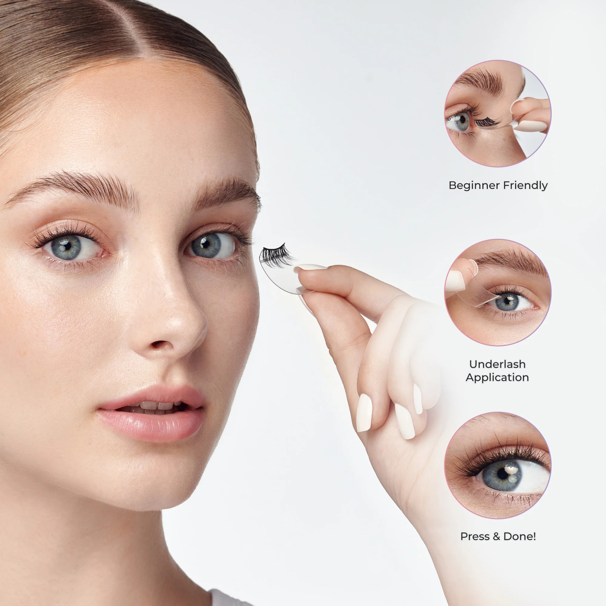 imPRESS Falsies easy tab Self Adhesive Eyelashes – Classy Natural - Image 9