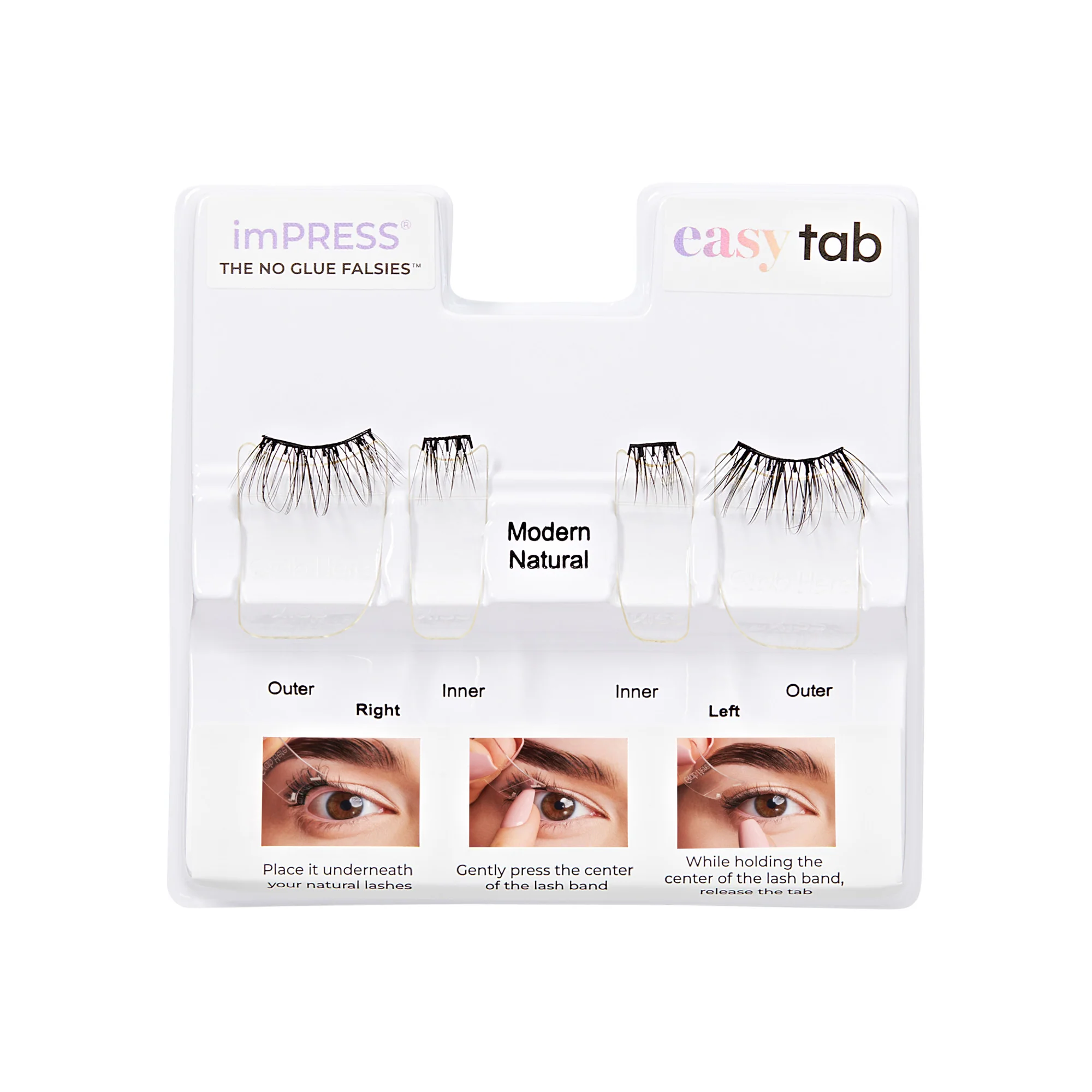 imPRESS Falsies easy tab Self Adhesive Eyelashes– Modern Natural - Image 6