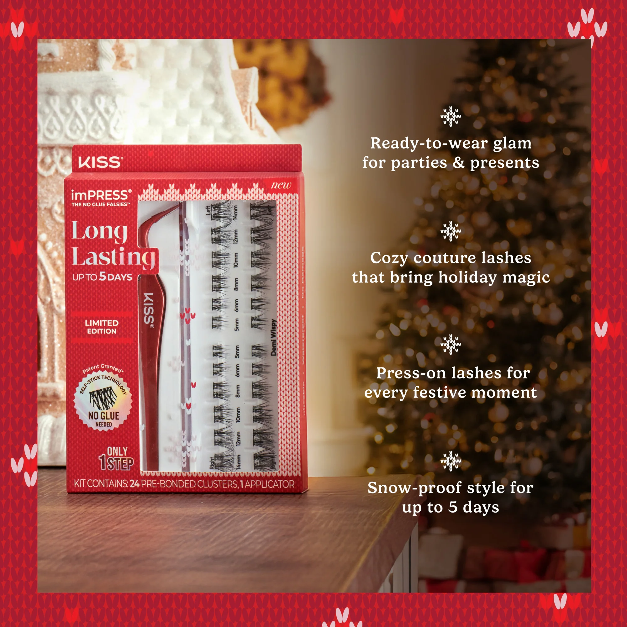 imPRESS Falsies Long Lasting Holiday Lashes - Demi Wispy - Image 11