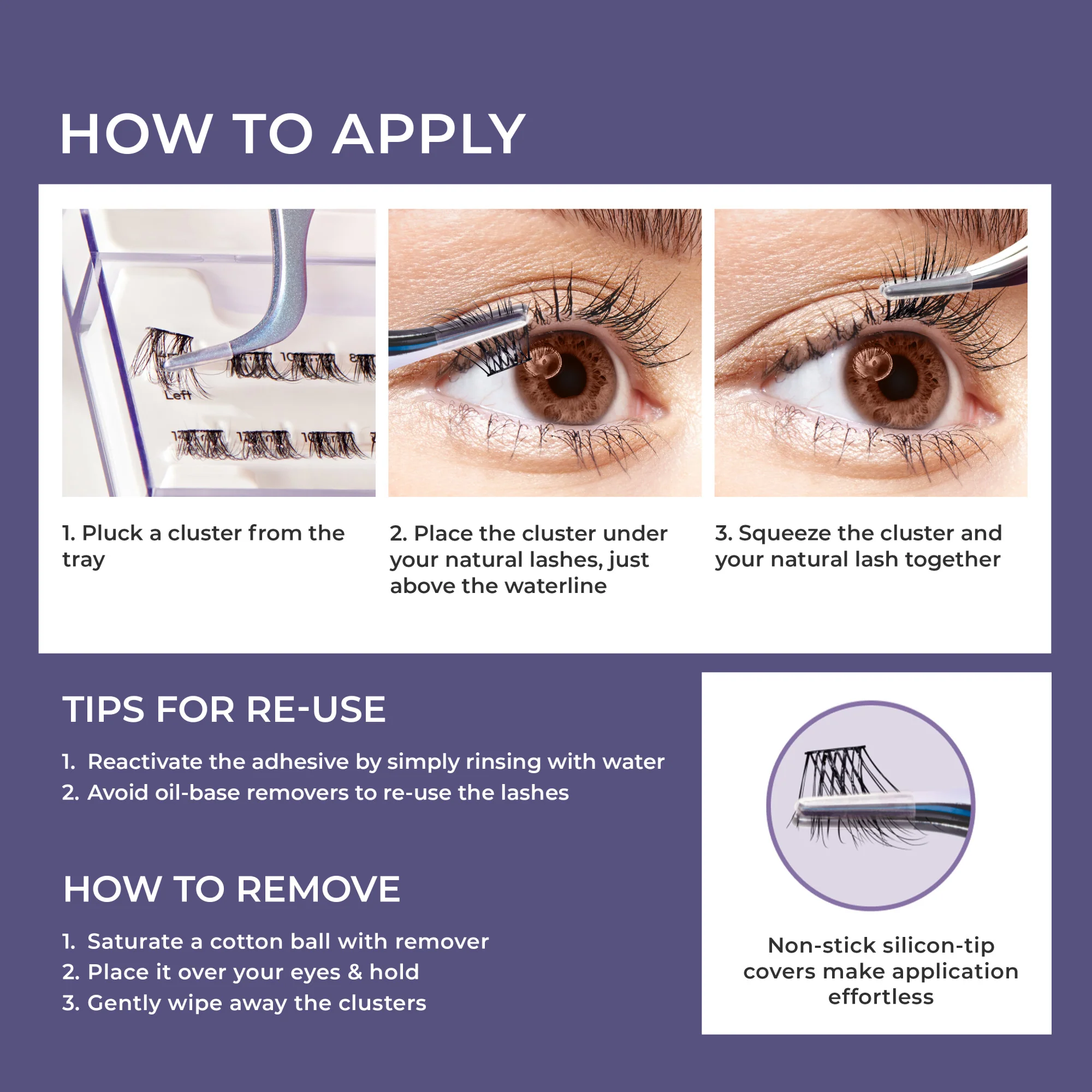 imPRESS Falsies Long Lasting Pre-Glued Lash Clusters Kit - Demi Wispy - Image 7