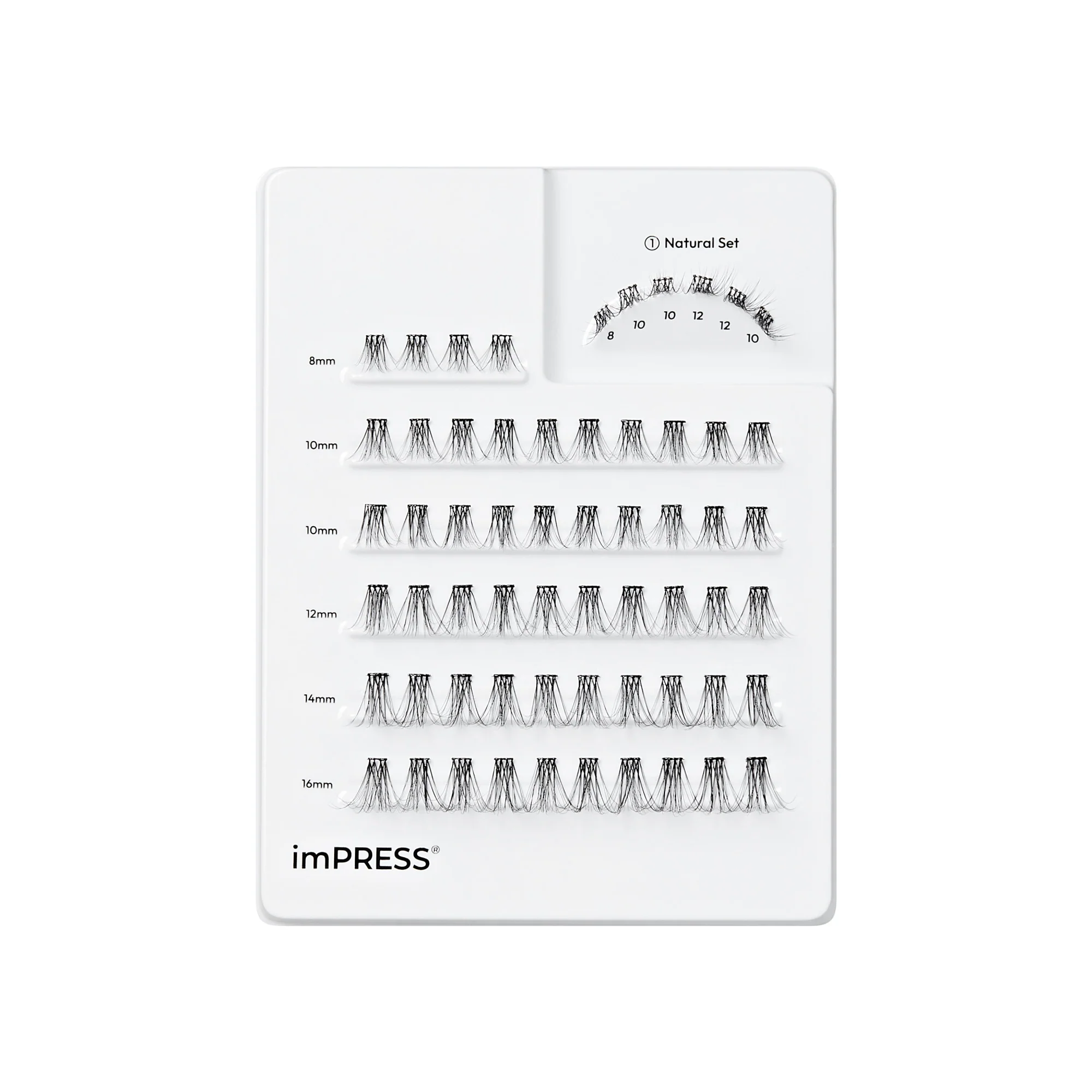 imPRESS Pre-Glued Individual Lashes Multipack, Classic Natural, 60 Lash Clusters - Image 6