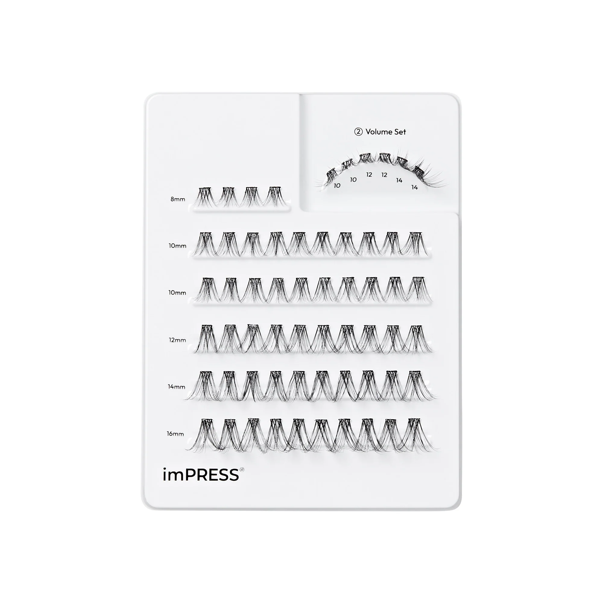 imPRESS Pre-Glued Individual Lashes Multipack, Classic Volume, 60 Lash Clusters - Image 6