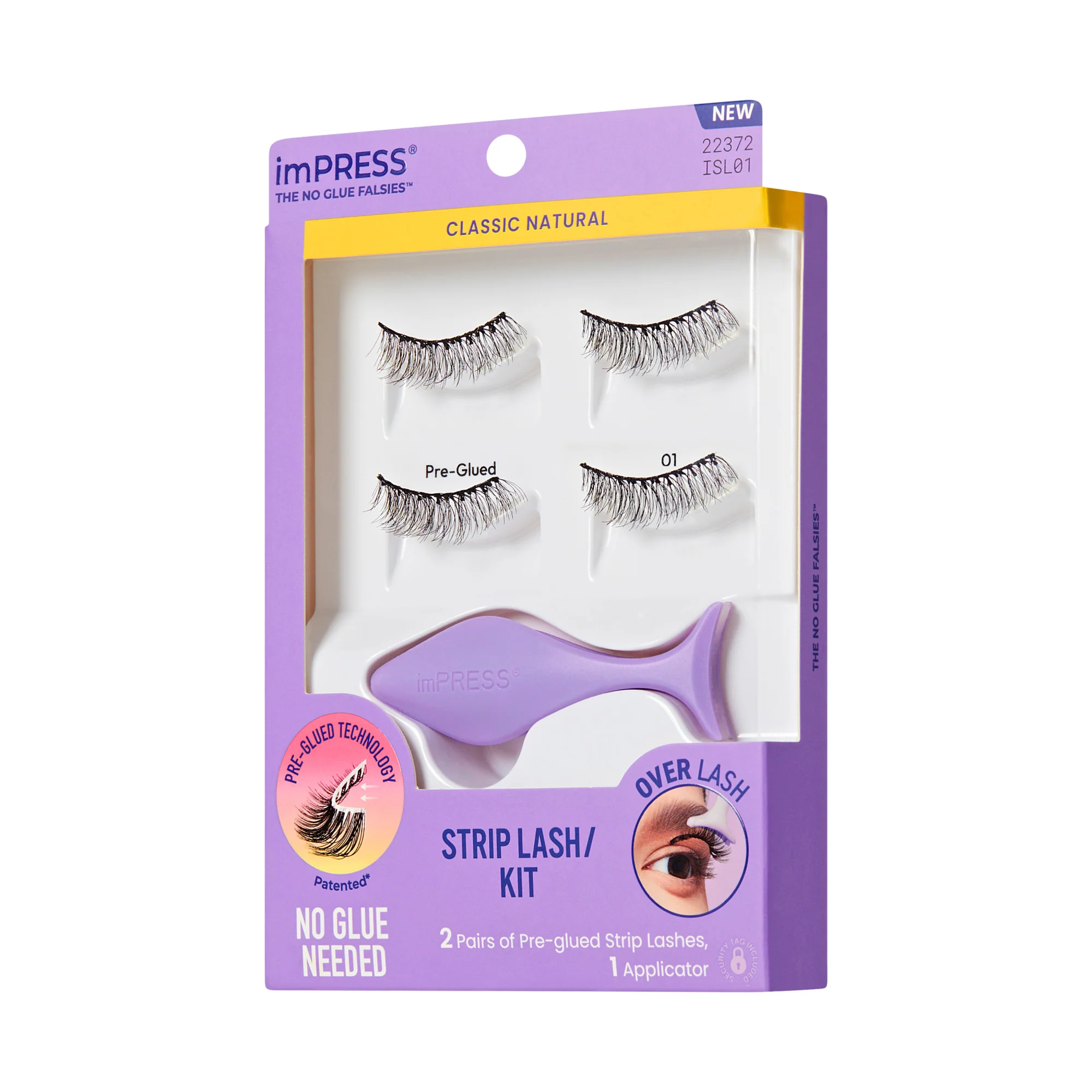 imPRESS Pre-Glued Strip Lashes Kit - Classic Natural