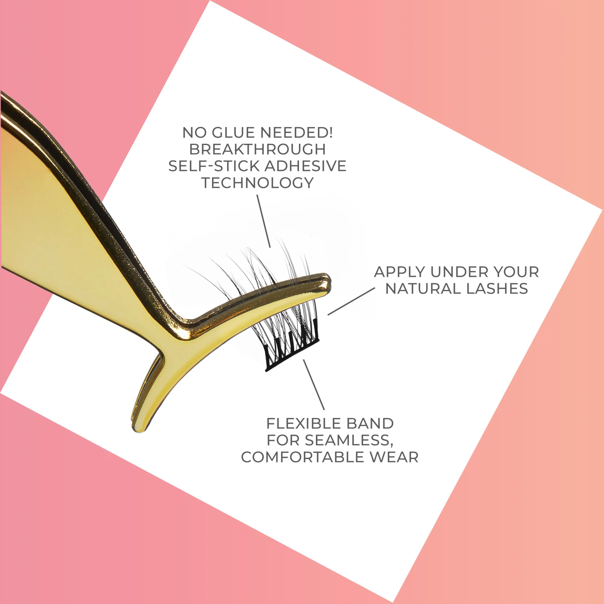 imPRESS Falsies Self Adhesive Eyelashes, 20 Lash Clusters - Spiky - Image 8