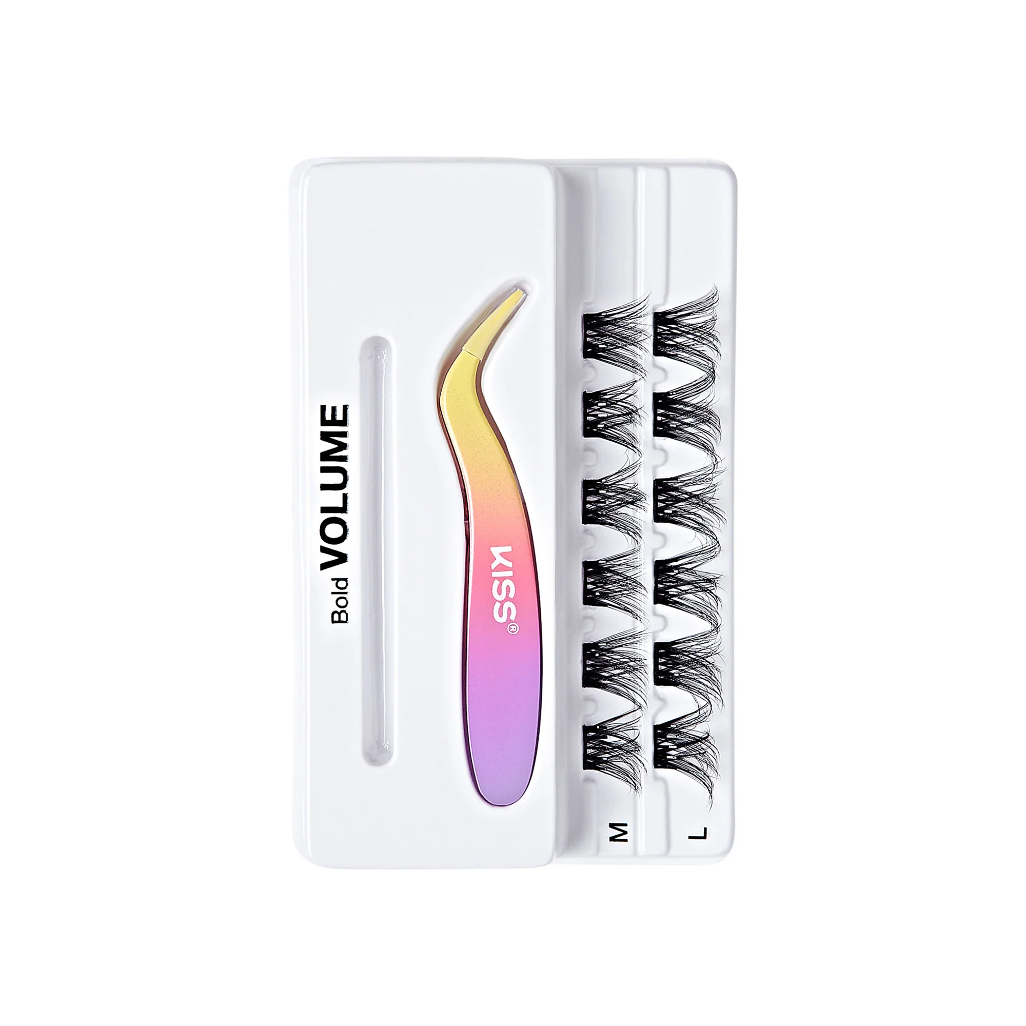 imPRESS Falsies Self Adhesive Eyelashes, 12 Lash Clusters + Applicator - Bold - Image 5