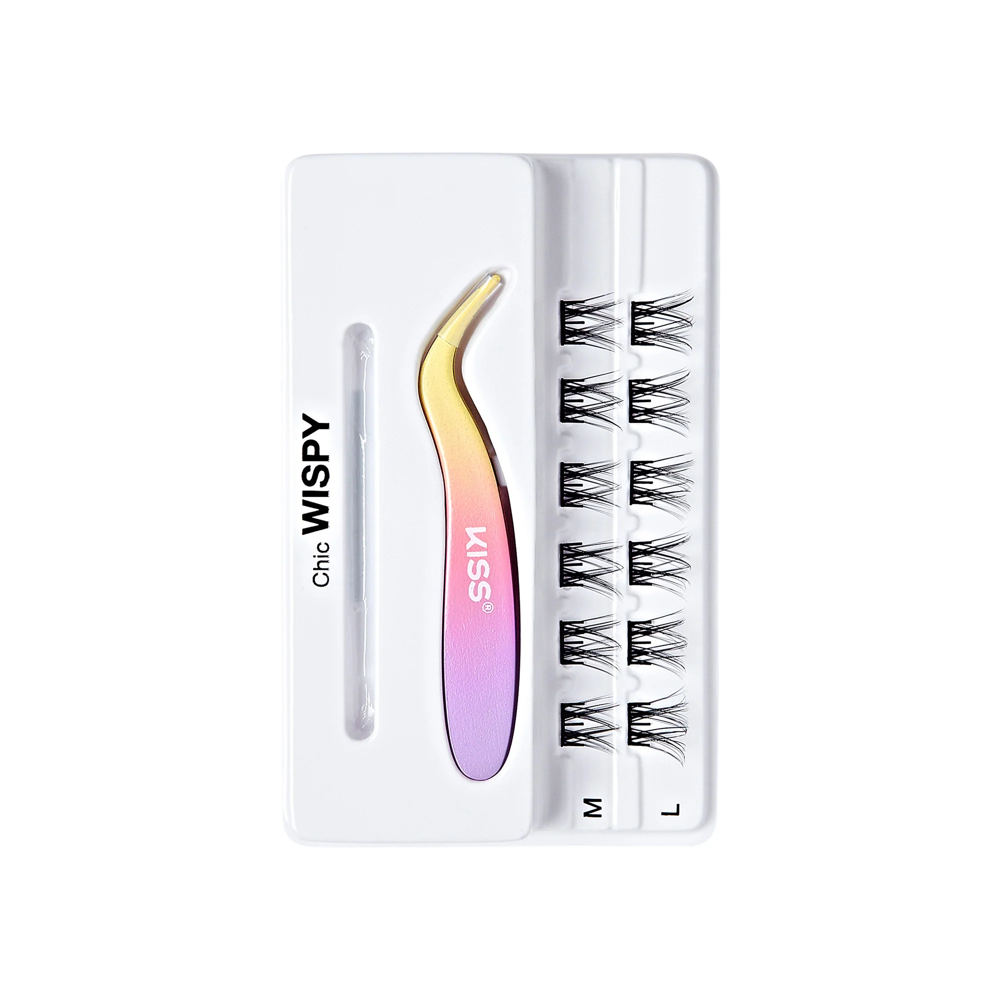 imPRESS Falsies Self Adhesive Eyelashes, 12 Lash Clusters + Applicator - Chic - Image 6