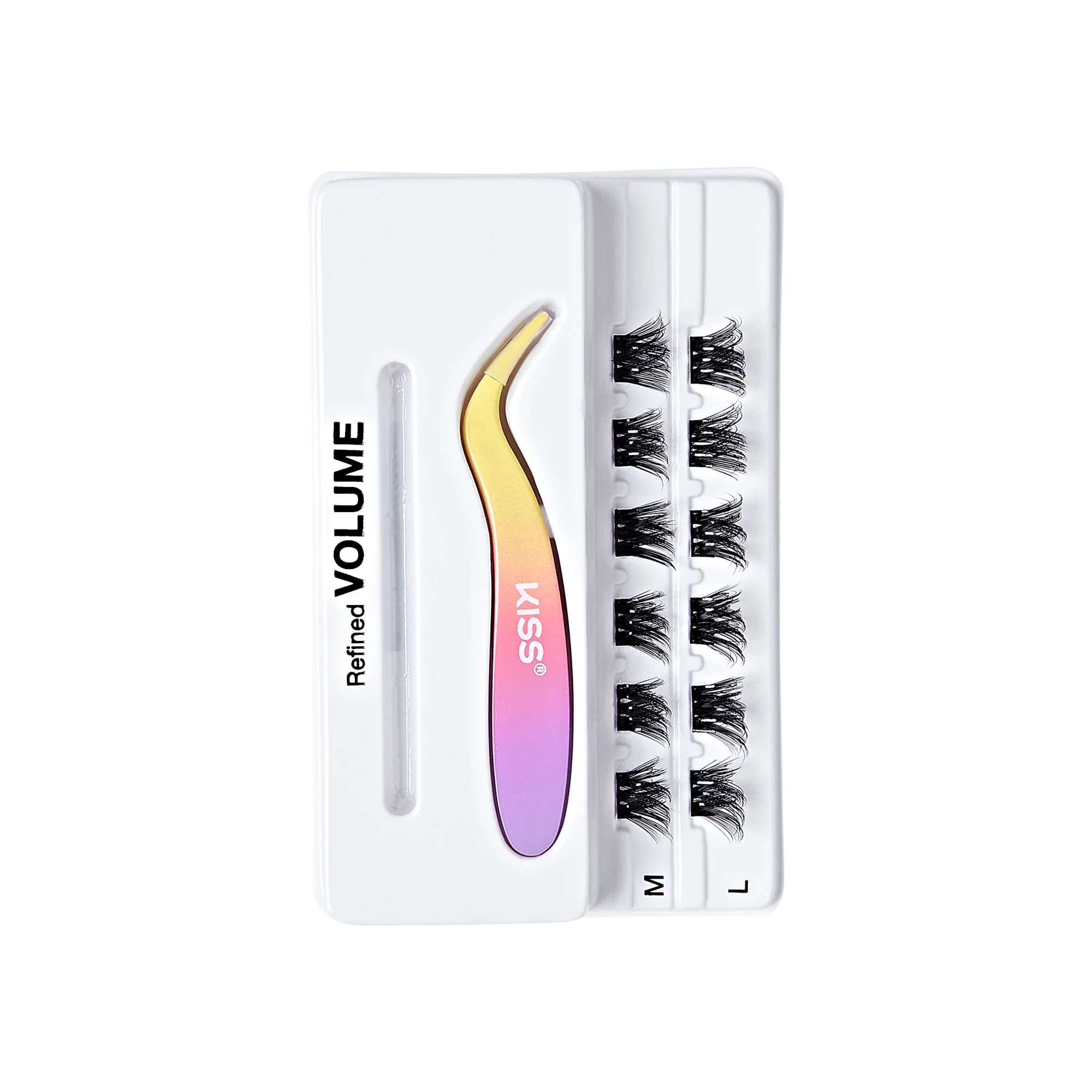 imPRESS Falsies Self Adhesive Eyelashes, 12 Lash Clusters + Applicator - Refined - Image 6