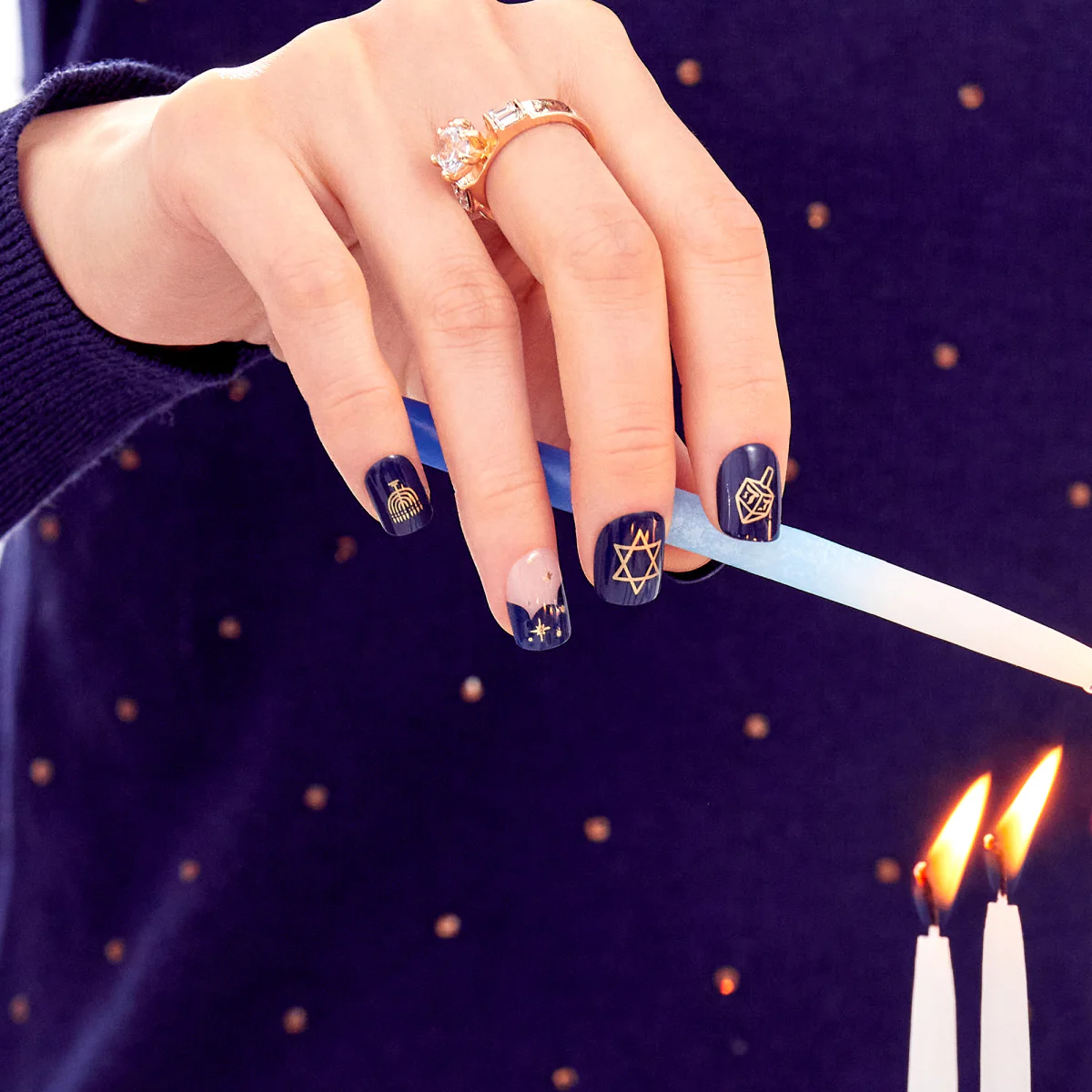 imPRESS Limited-Edition Hanukkah Press On Nails – 8 Nights - Image 2