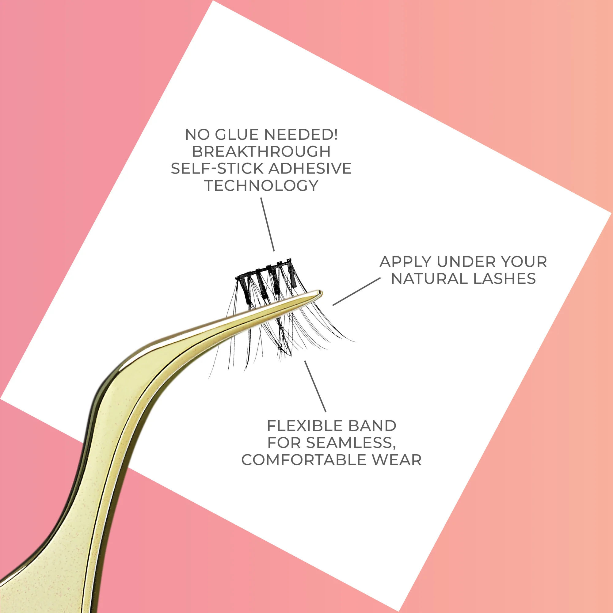 imPRESS Falsies Self Adhesive Eyelashes, 12 Lash Clusters - Classy - Image 9