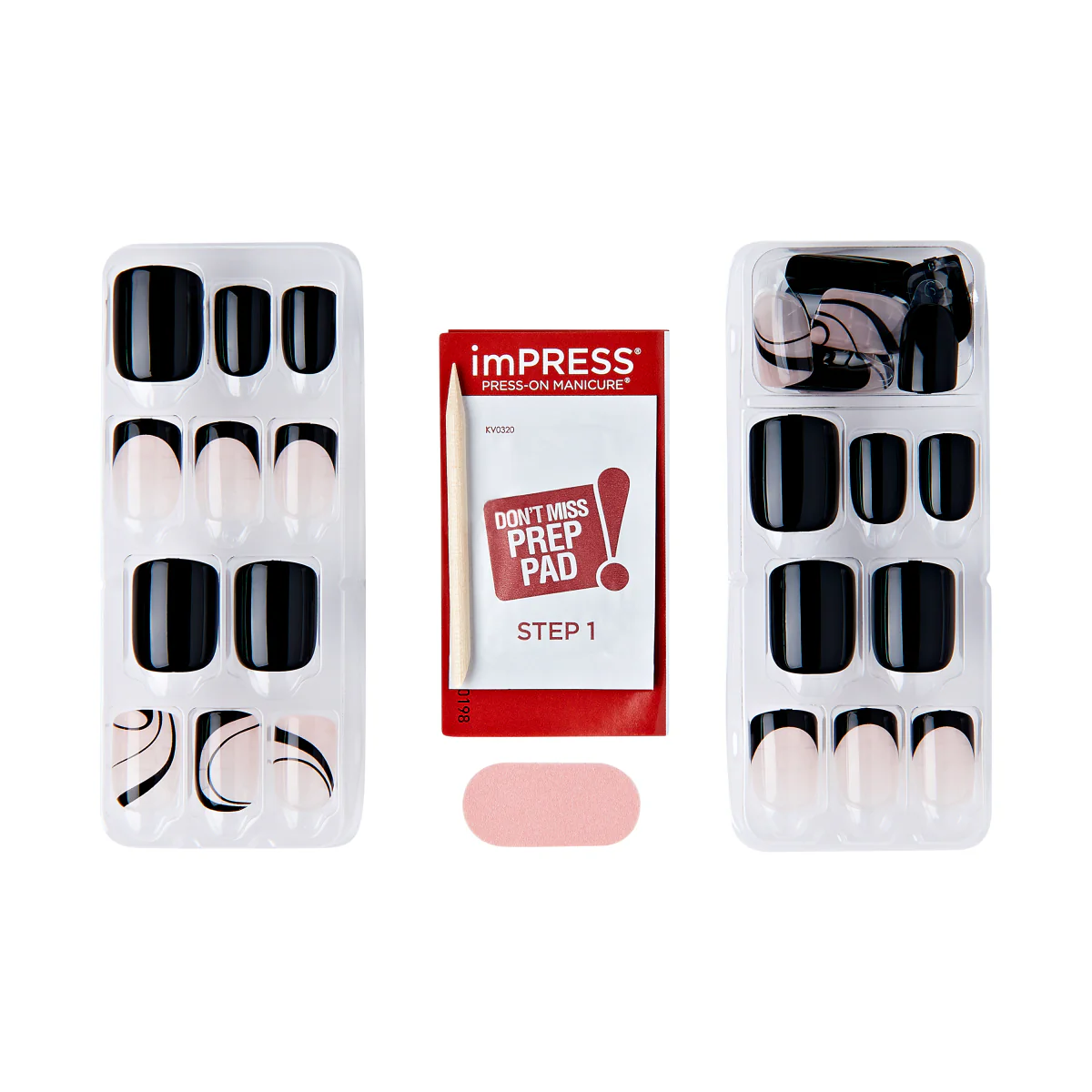 imPRESS Press On Manicure - Wide Fit - Black Dress - Image 3