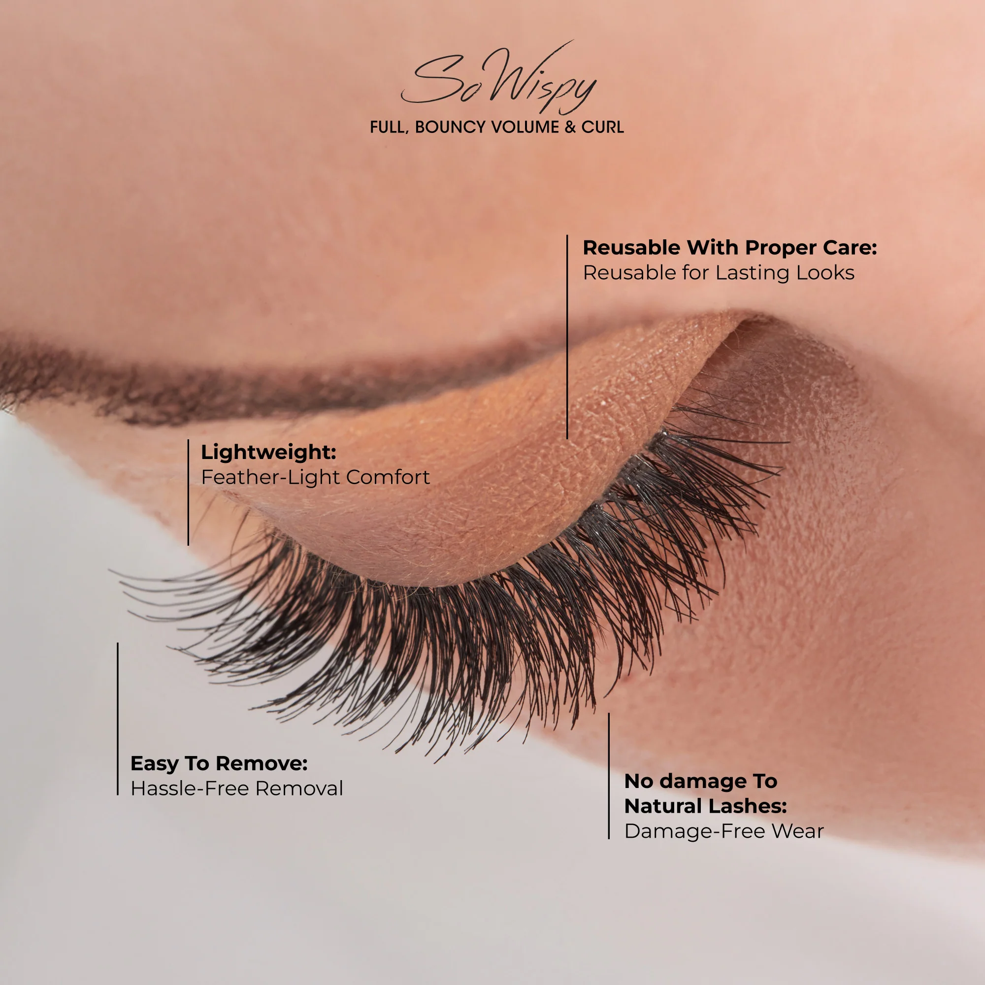 KISS So Wispy False Eyelashes Multipack - Pompadour - Image 7