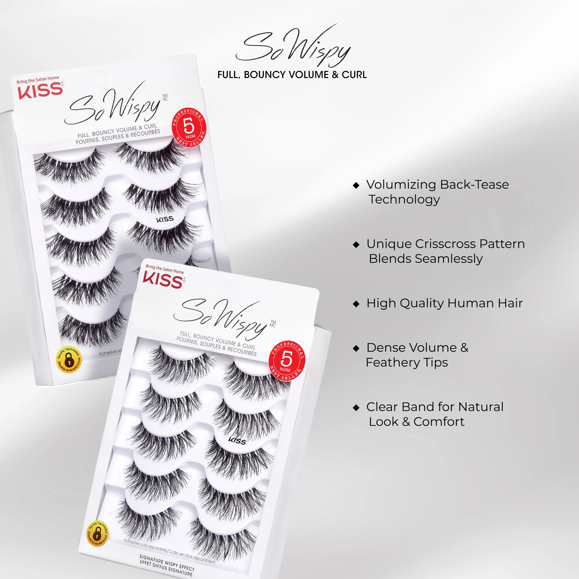 KISS So Wispy False Eyelashes Multipack - Pompadour - Image 8