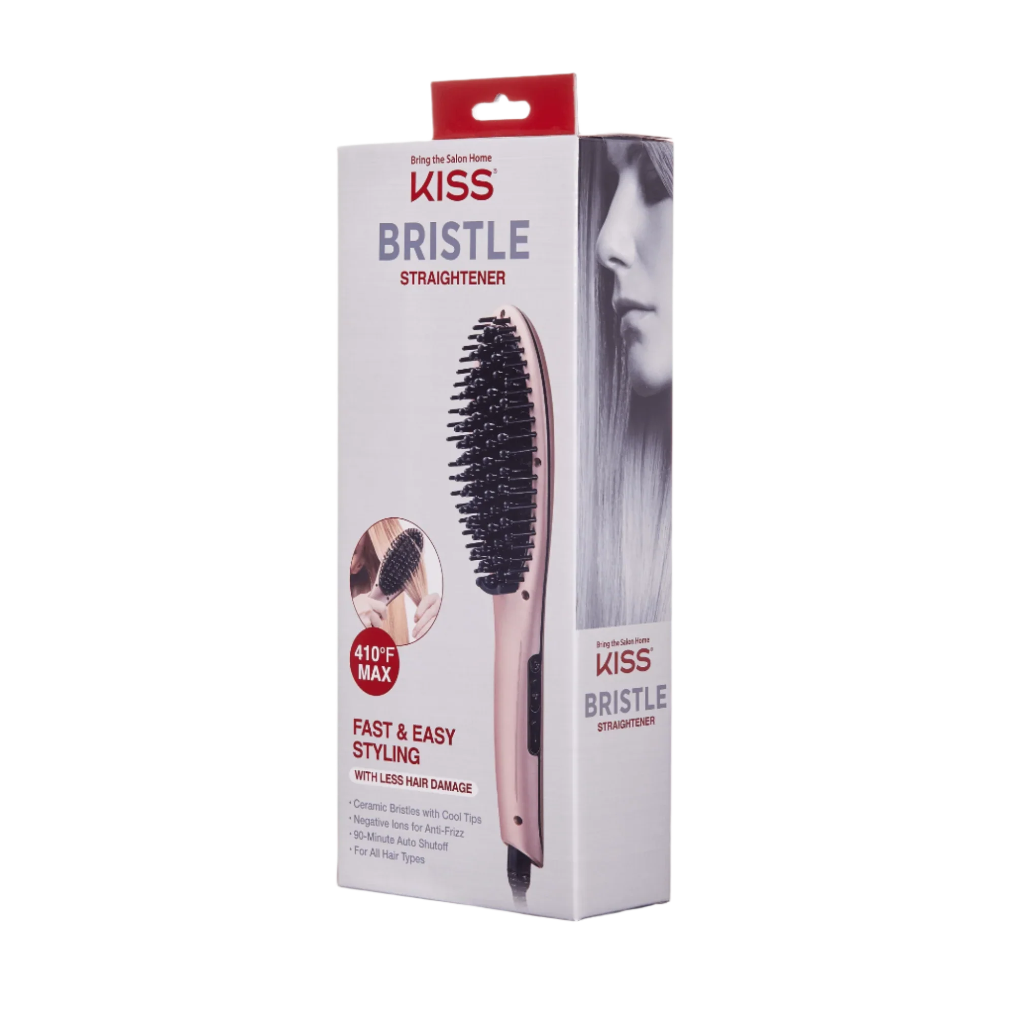 KISS Bristle Straightener Heat Brush - Image 4