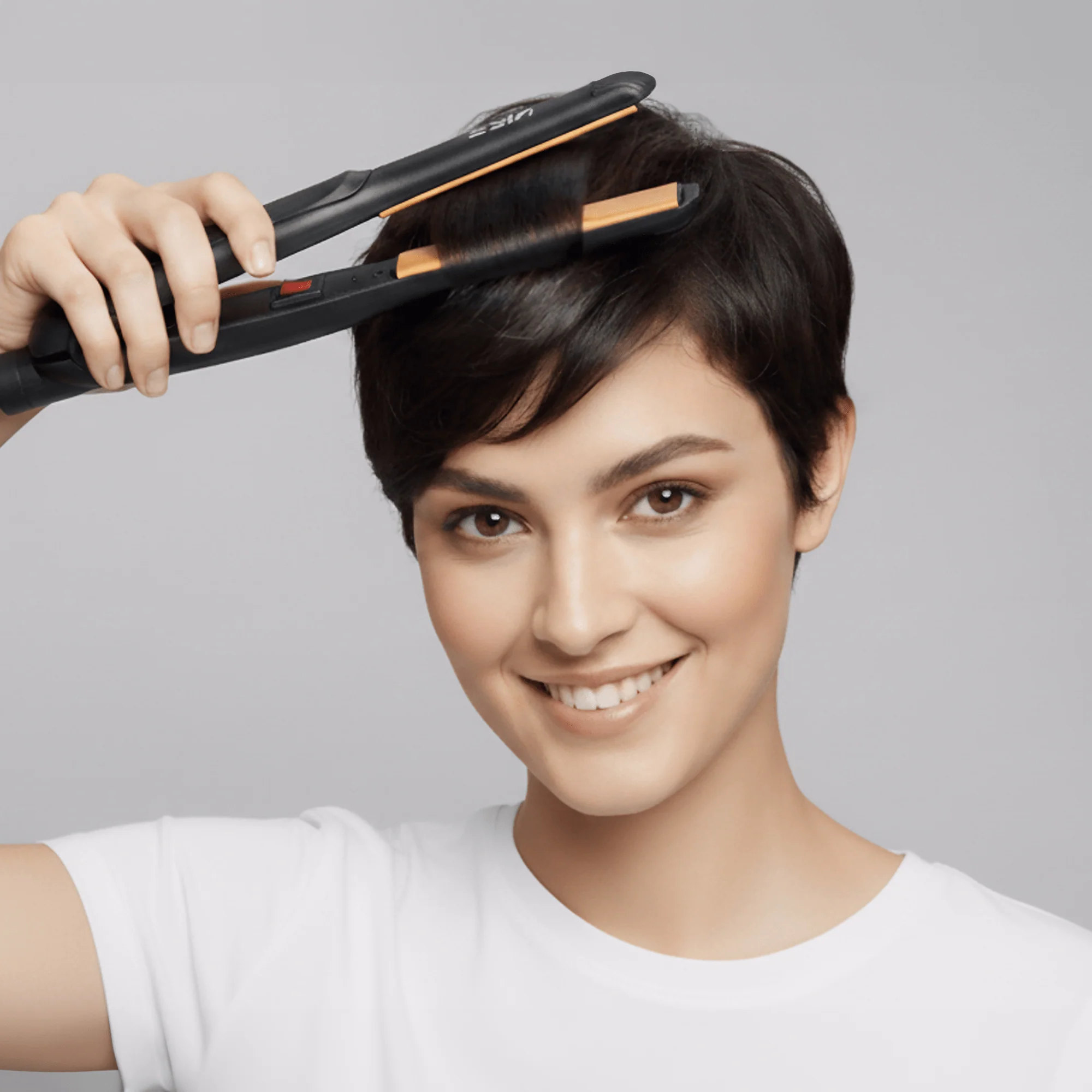 KISS Tourmaline Ceramic Flat Iron, 1/2" - Image 3