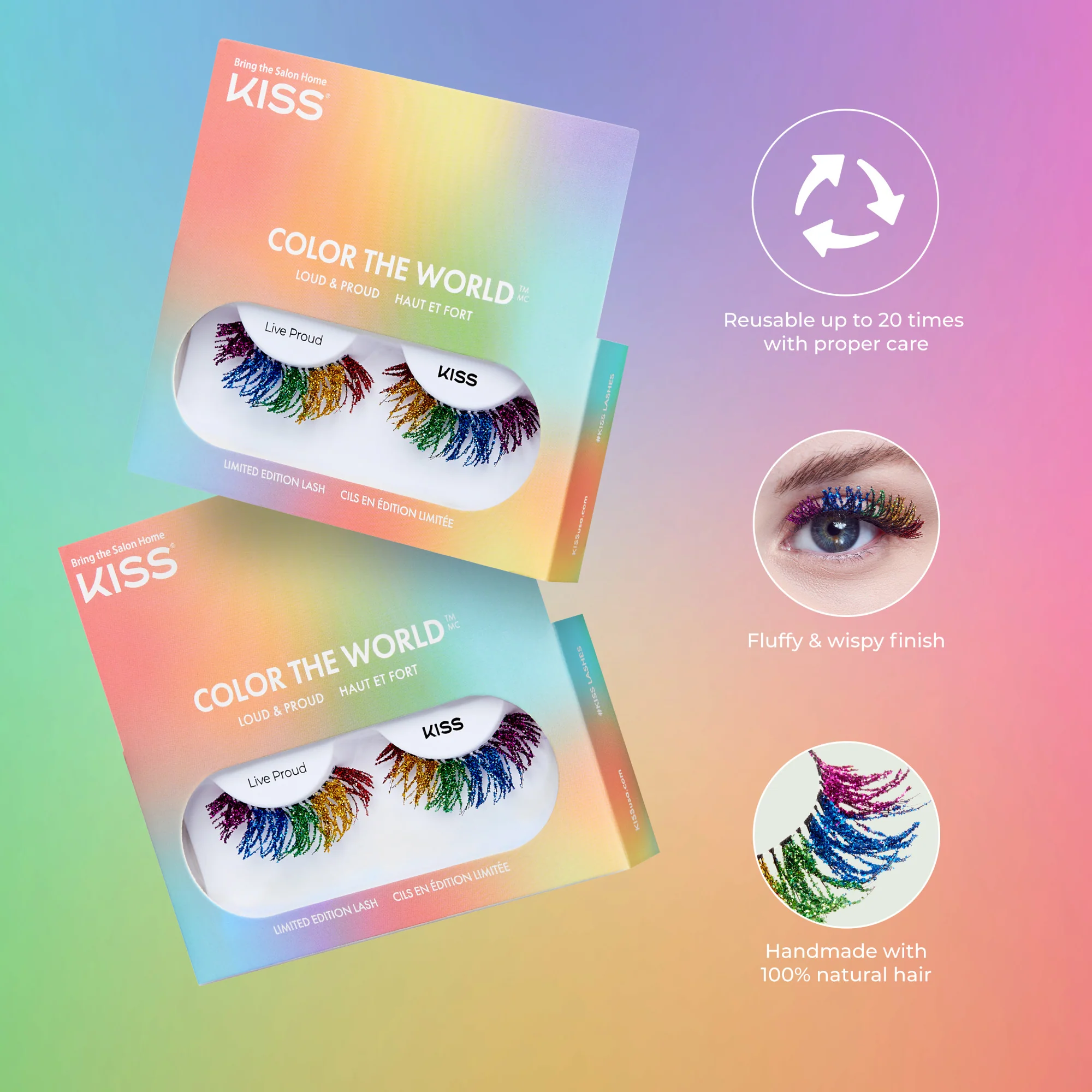 KISS 'Color The World' Pride False Eyelashes - Live Proud - Image 7