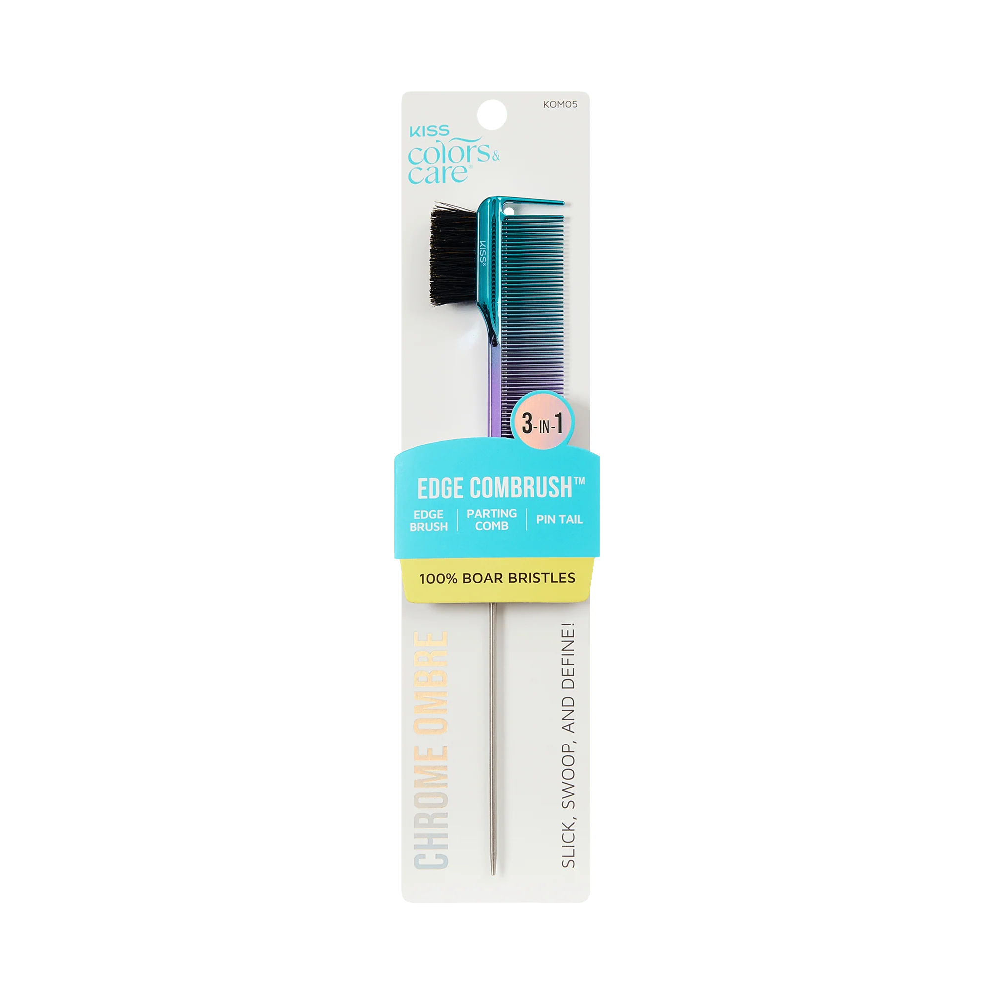KISS Colors & Care 3-in-1 Ombre Chrome Edge Combrush