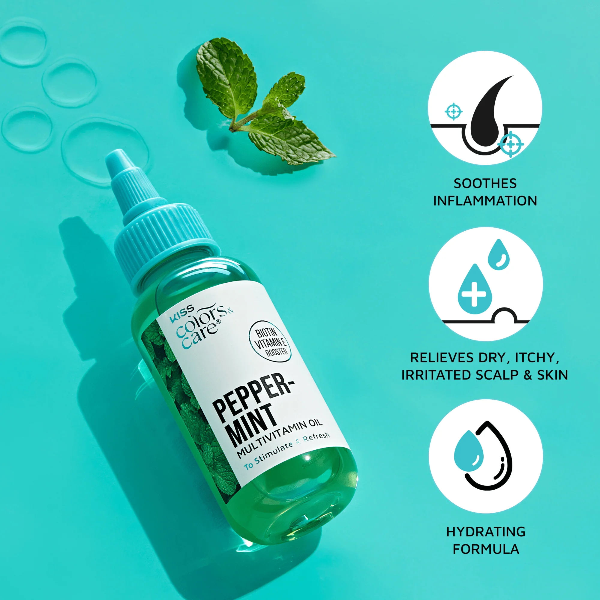 KISS Colors & Care Multivitamin Oil - Peppermint - Image 6