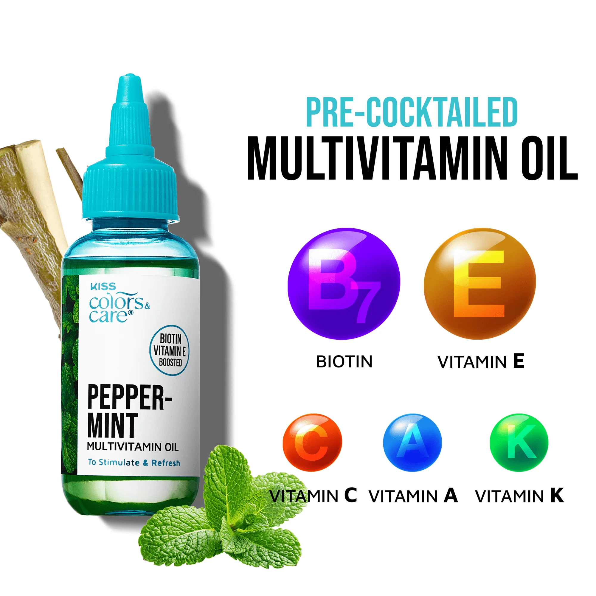 KISS Colors & Care Multivitamin Oil - Peppermint - Image 8