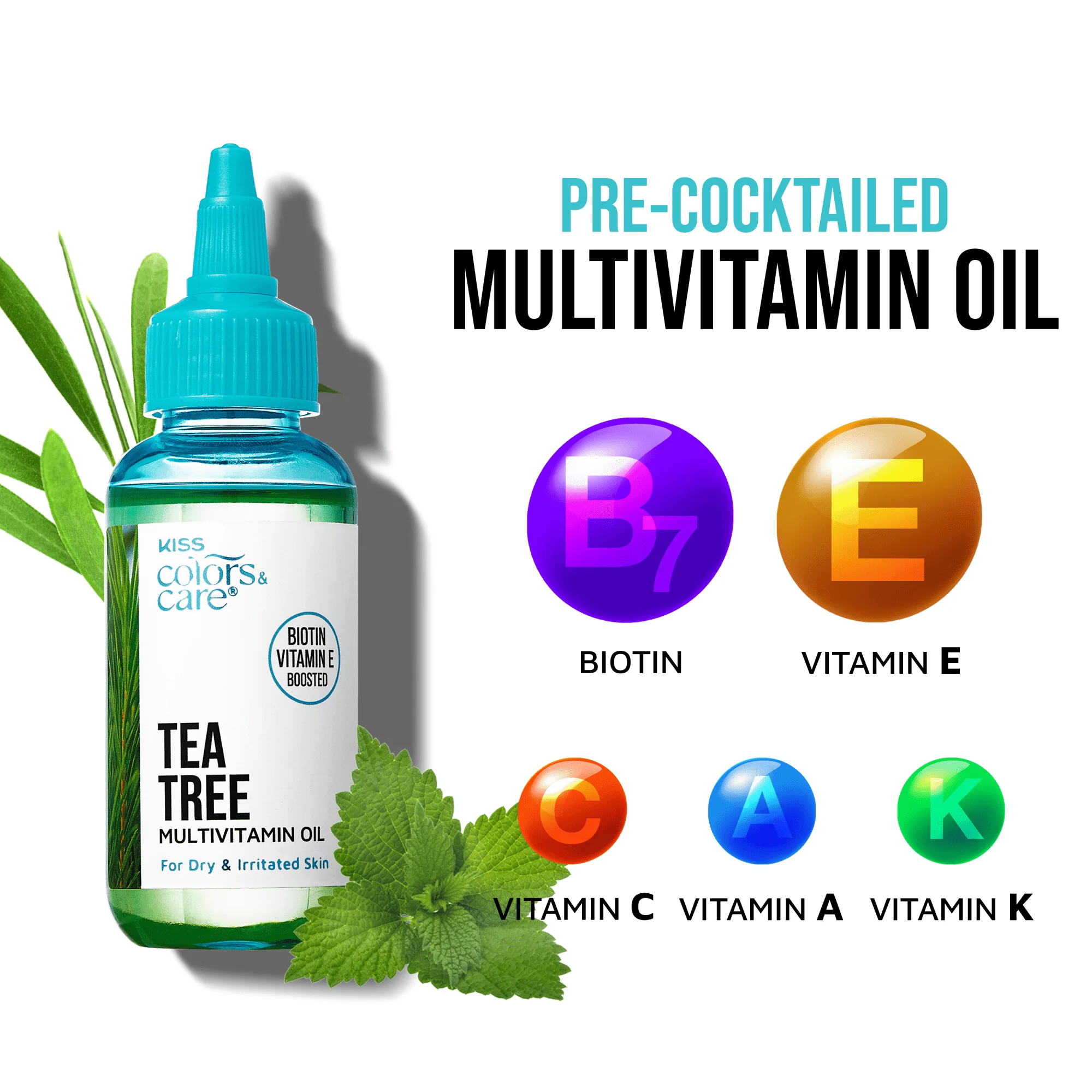 KISS Colors & Care Multivitamin Oil - Tea Tree - Image 9