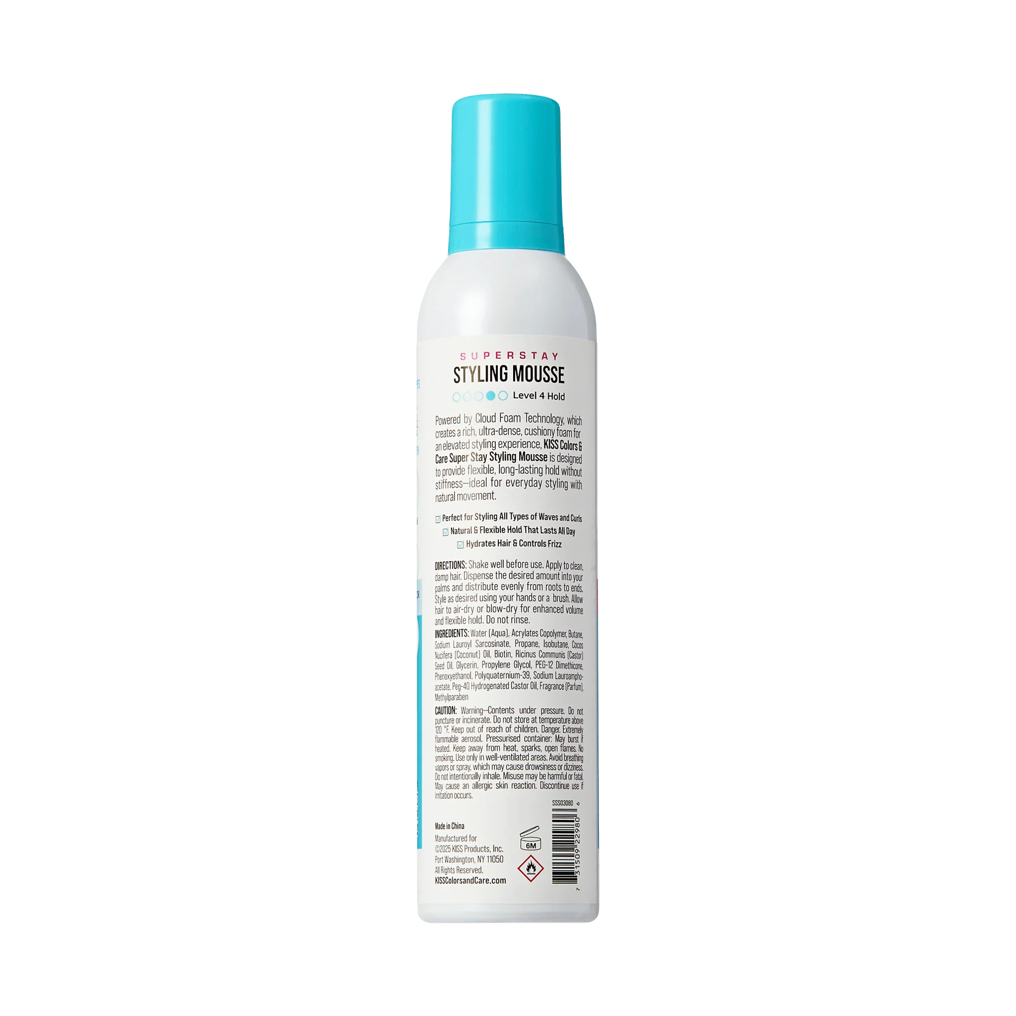 KISS Colors & Care Super Stay Styling Mousse - Volumizing Hold - Image 7