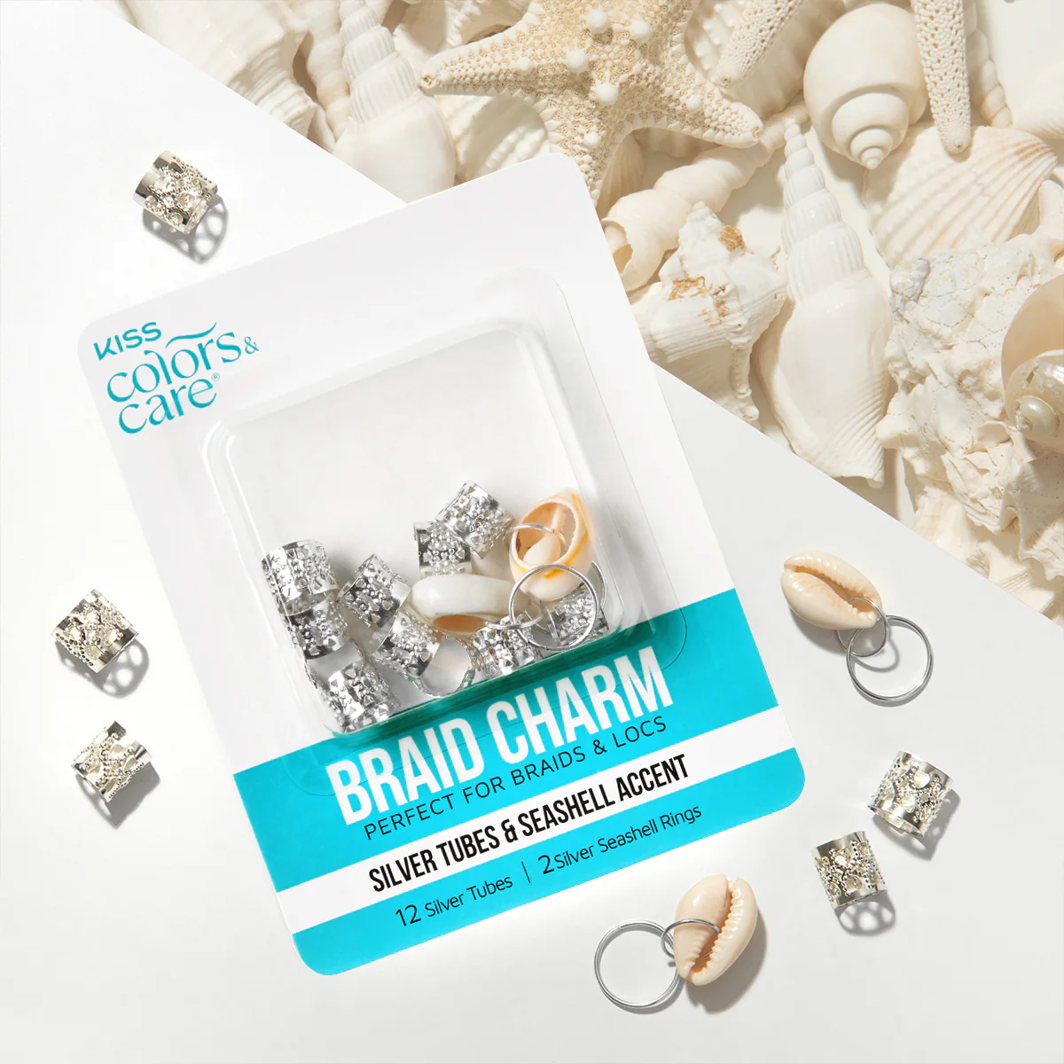 KISS Colors & Care Braid Charms - Silver - Image 3