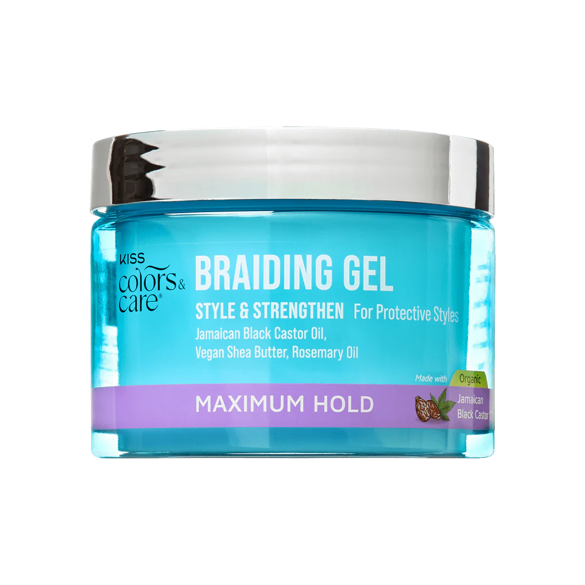 KISS Colors & Care Braiding Gel, Maximum Hold, 6 oz.