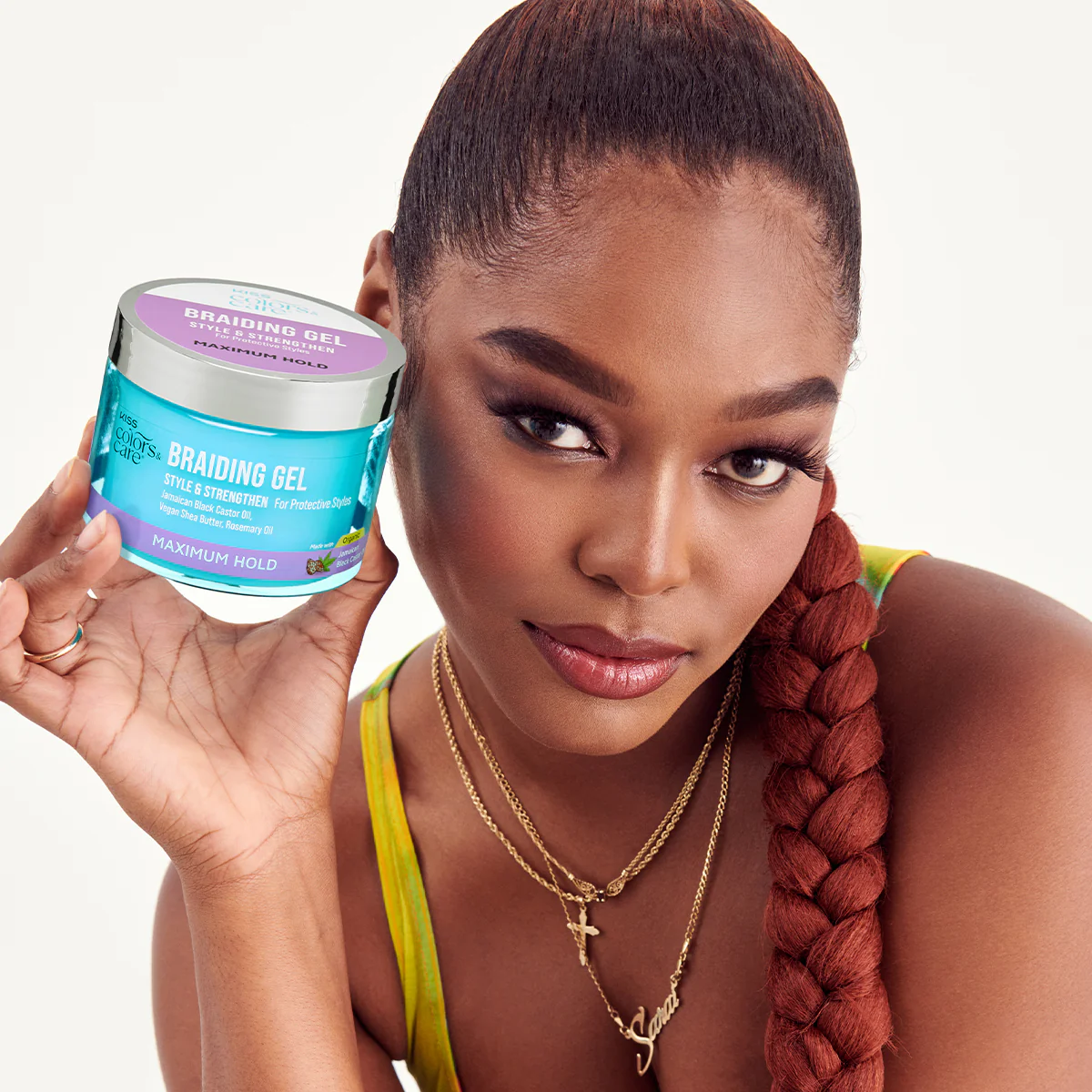 KISS Colors & Care Braiding Gel, Maximum Hold, 6 oz. - Image 2