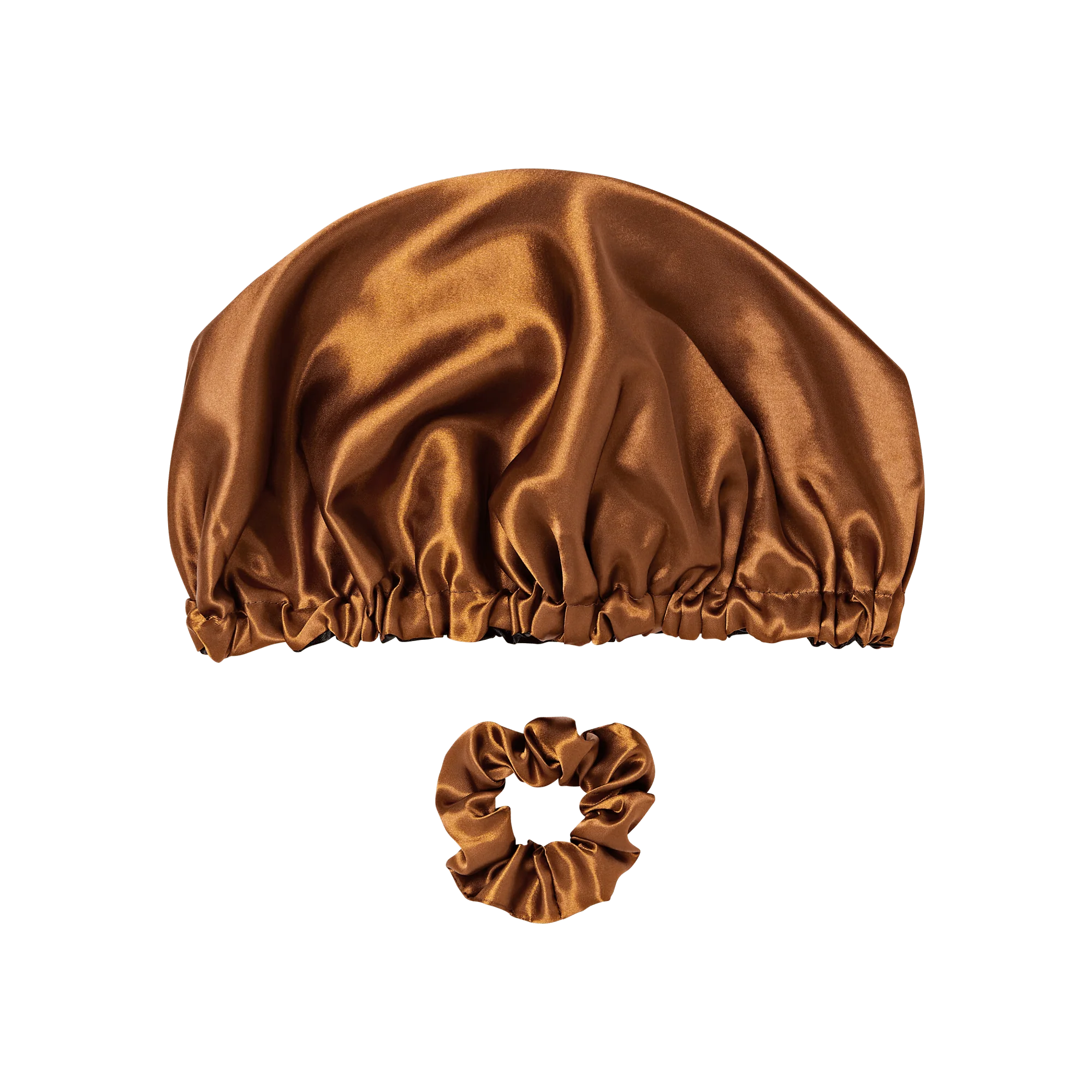 KISS Colors & Care Charmeuse Silky Satin Adjustable Reversible Bonnet - Brown & Black - Image 4