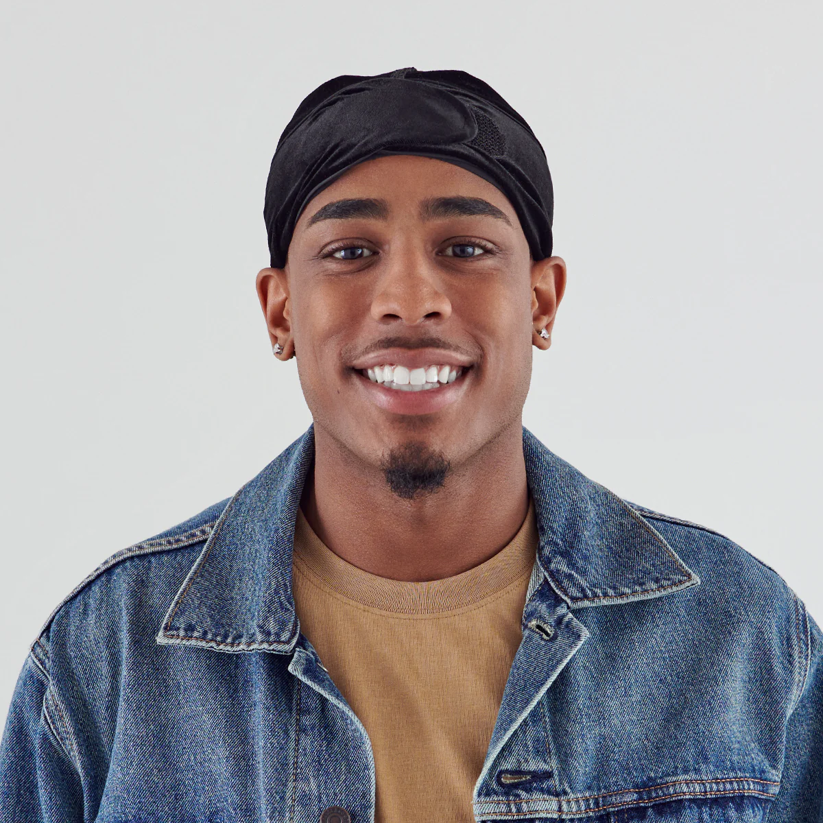 KISS Colors & Care Compress-Rag Power Wave Luxe Velvet Durag, Black - Image 2
