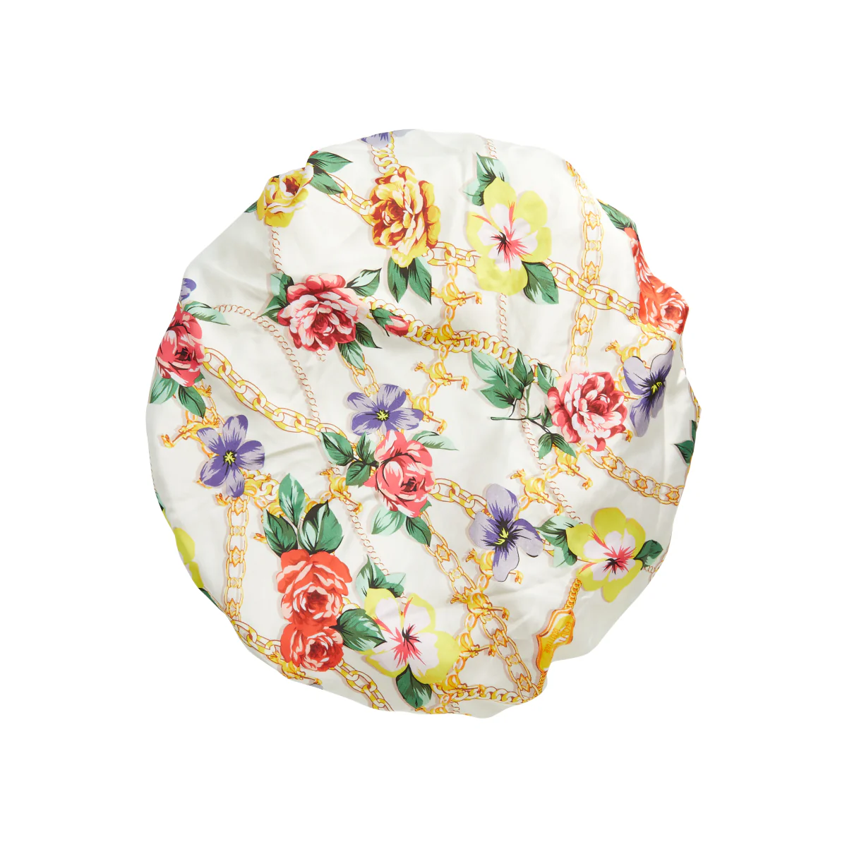 KISS Colors & Care Crepe Satin Reversible Hair Bonnet, Super Jumbo - Floral Design - Image 3