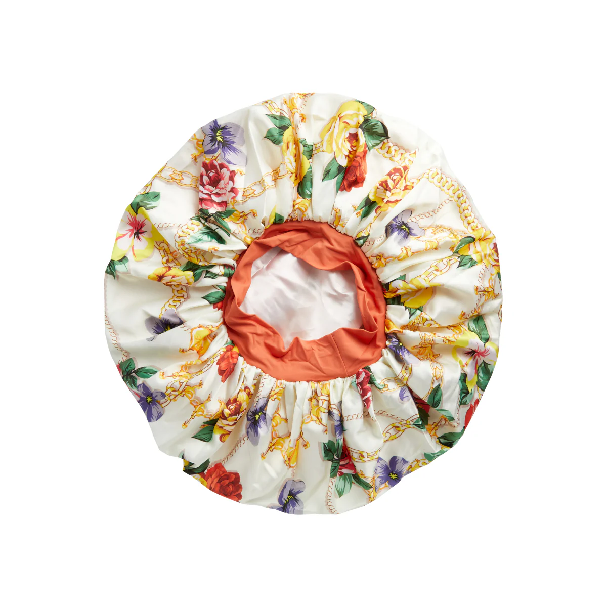 KISS Colors & Care Crepe Satin Reversible Hair Bonnet, Super Jumbo - Floral Design - Image 4