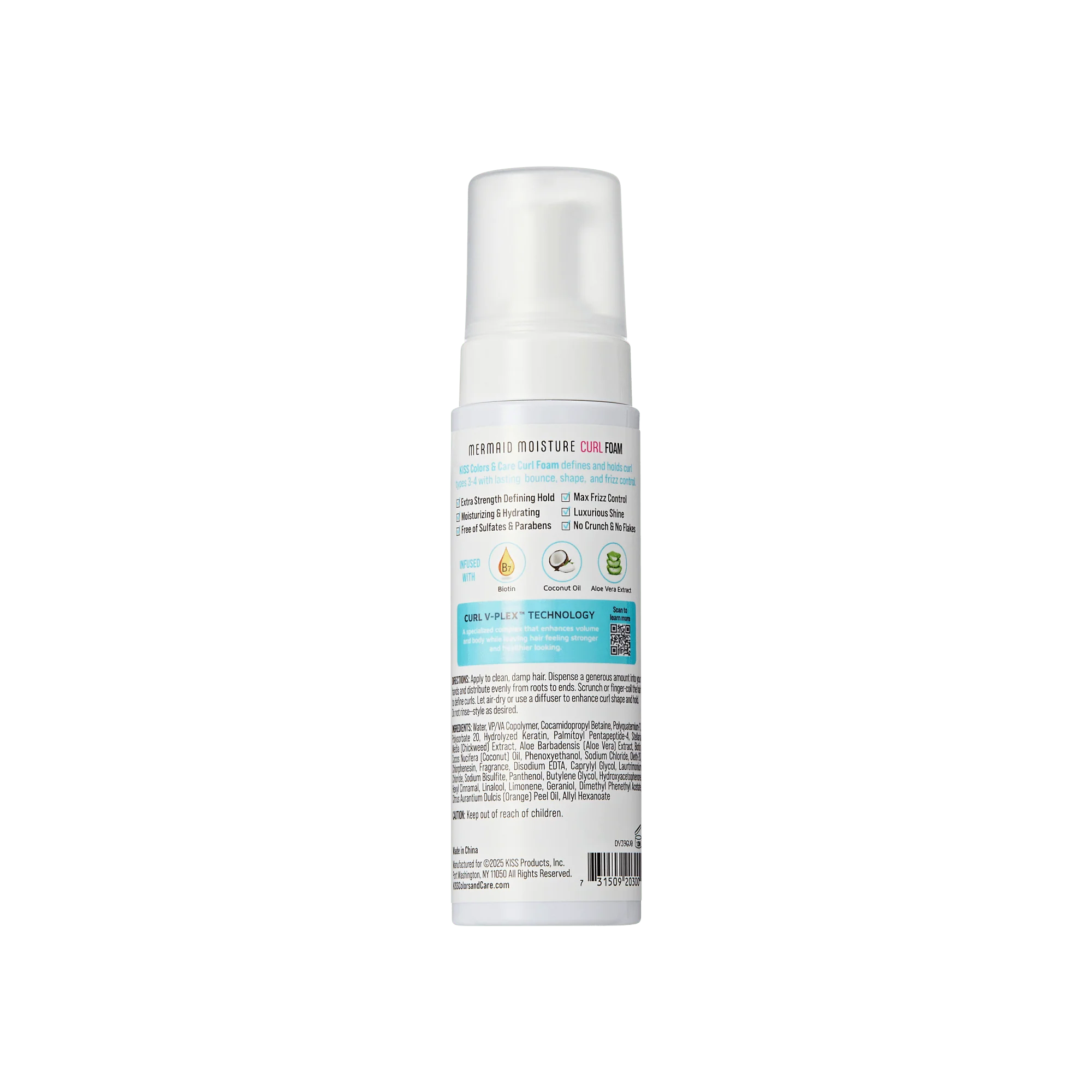 KISS Colors & Care Curl Foam Hair Mousse, Max Definition & Hold - 8 fl oz - Image 8