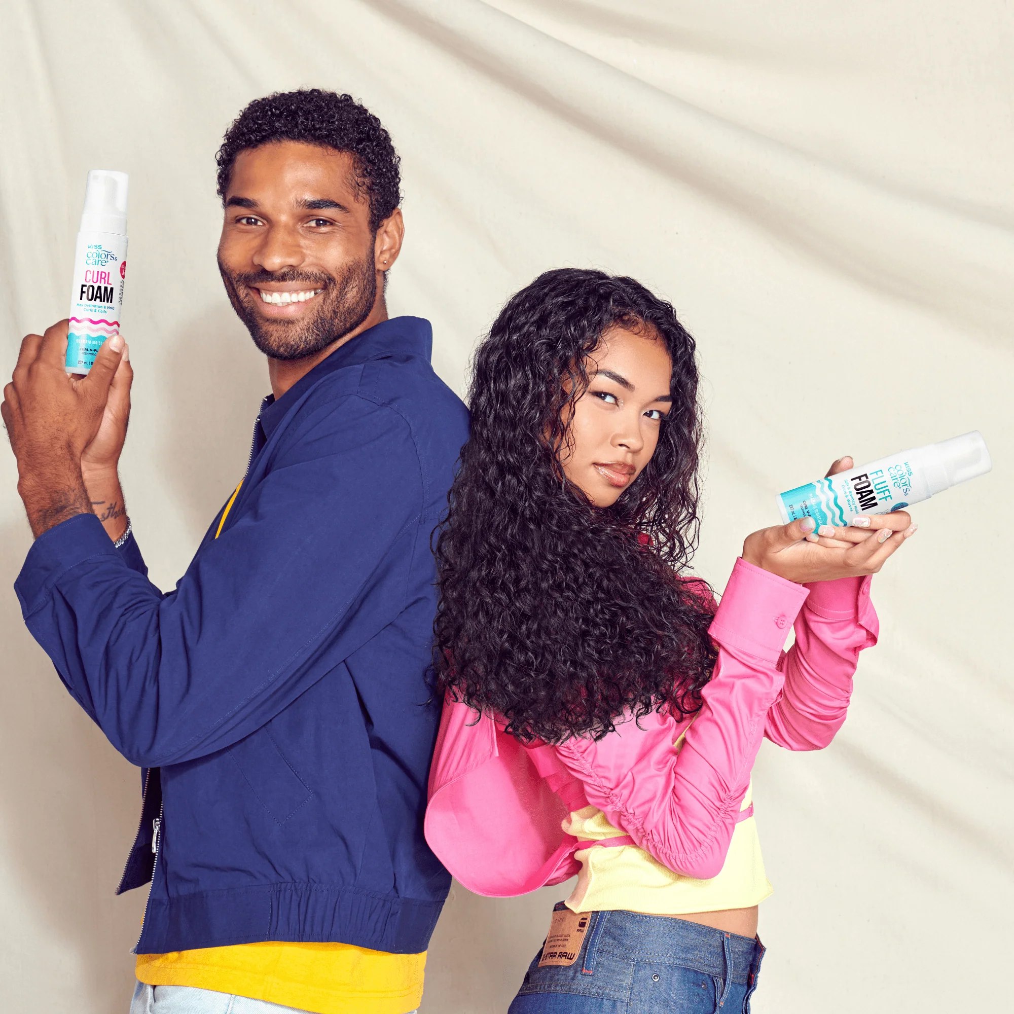 KISS Colors & Care Fluff Foam Hair Mousse, Soft & Bouncy Hold - 8 fl oz - Image 6