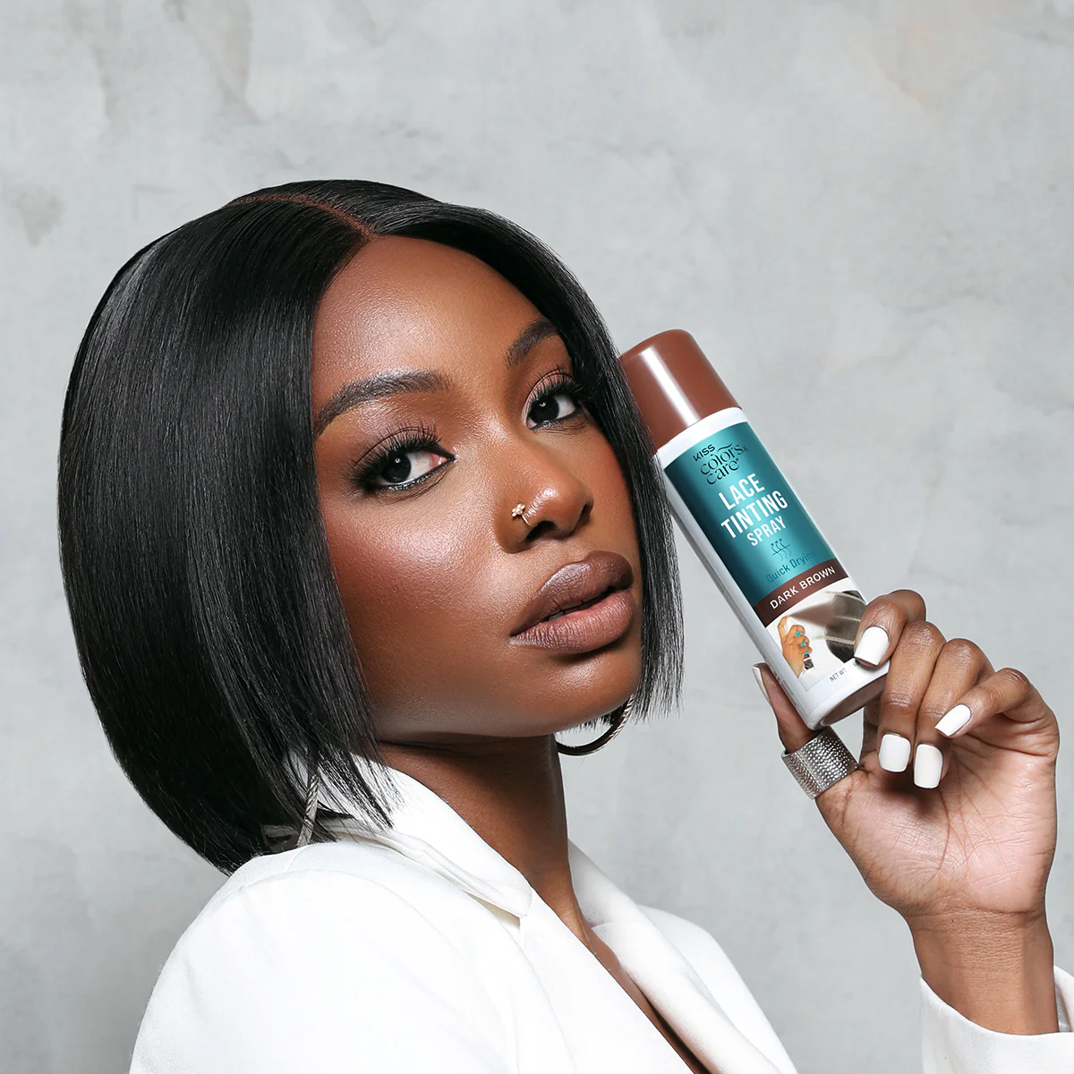 KISS Colors & Care Lace Tinting Spray - Dark Brown - Image 3
