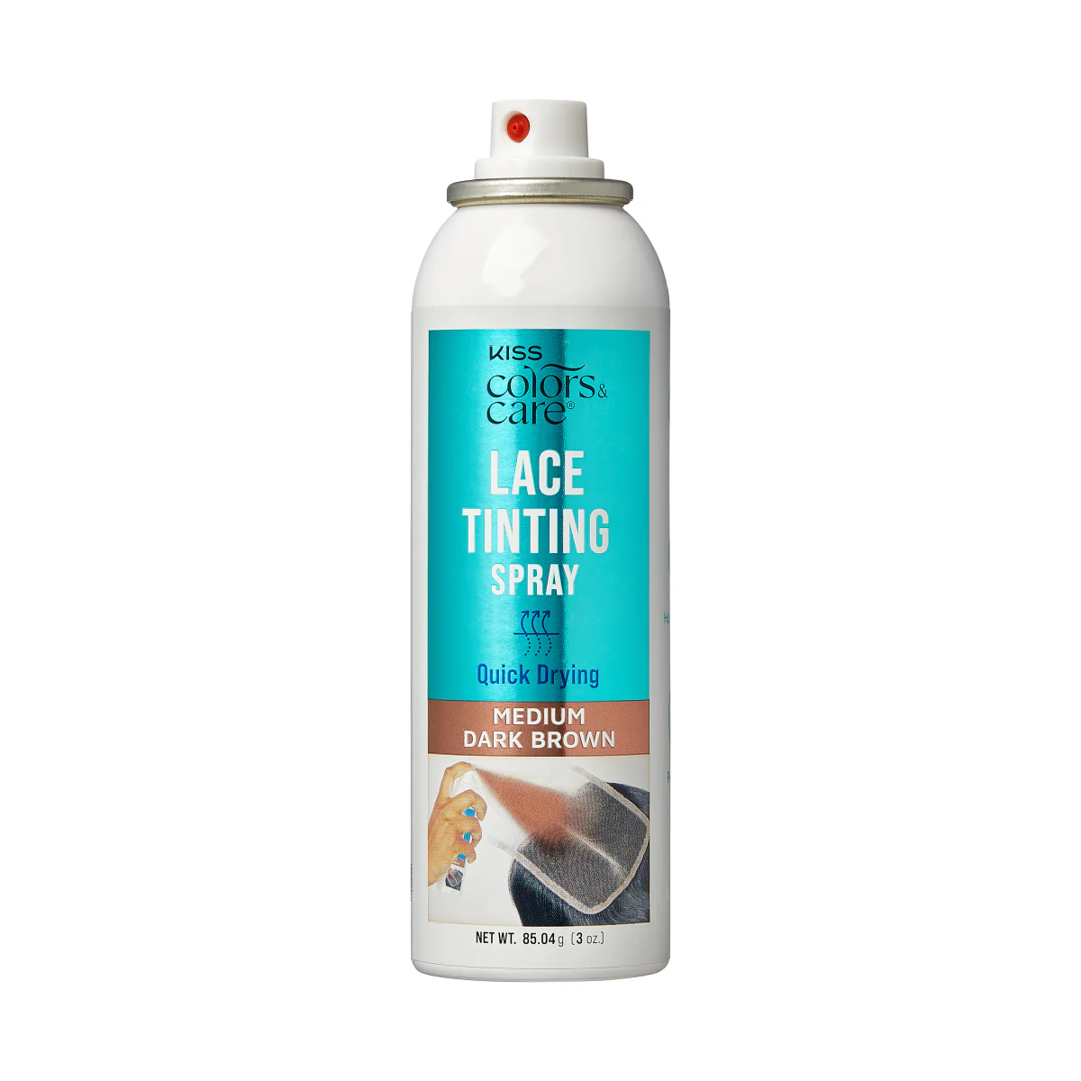 KISS Colors & Care Lace Tinting Spray - Medium Dark Brown - Image 4