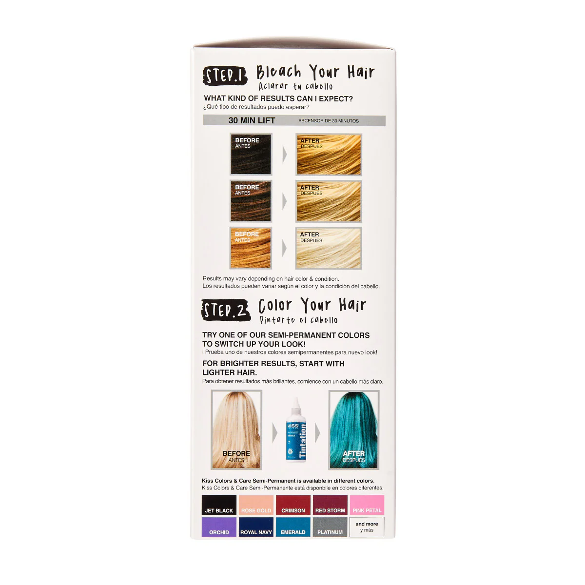 KISS Colors & Care Maximum Strength Lift-Up Complete Bleach Toner Kit – ICE - Image 5