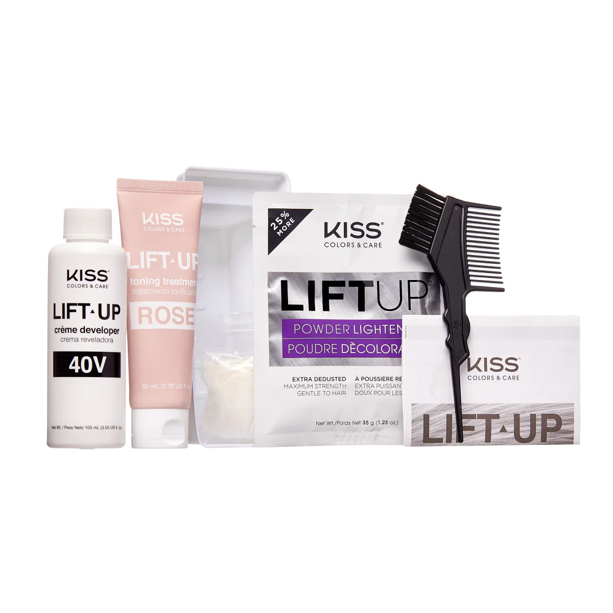 KISS LIFT UP COMPLETE BLEACH & TONE KIT β ROSE - Image 3