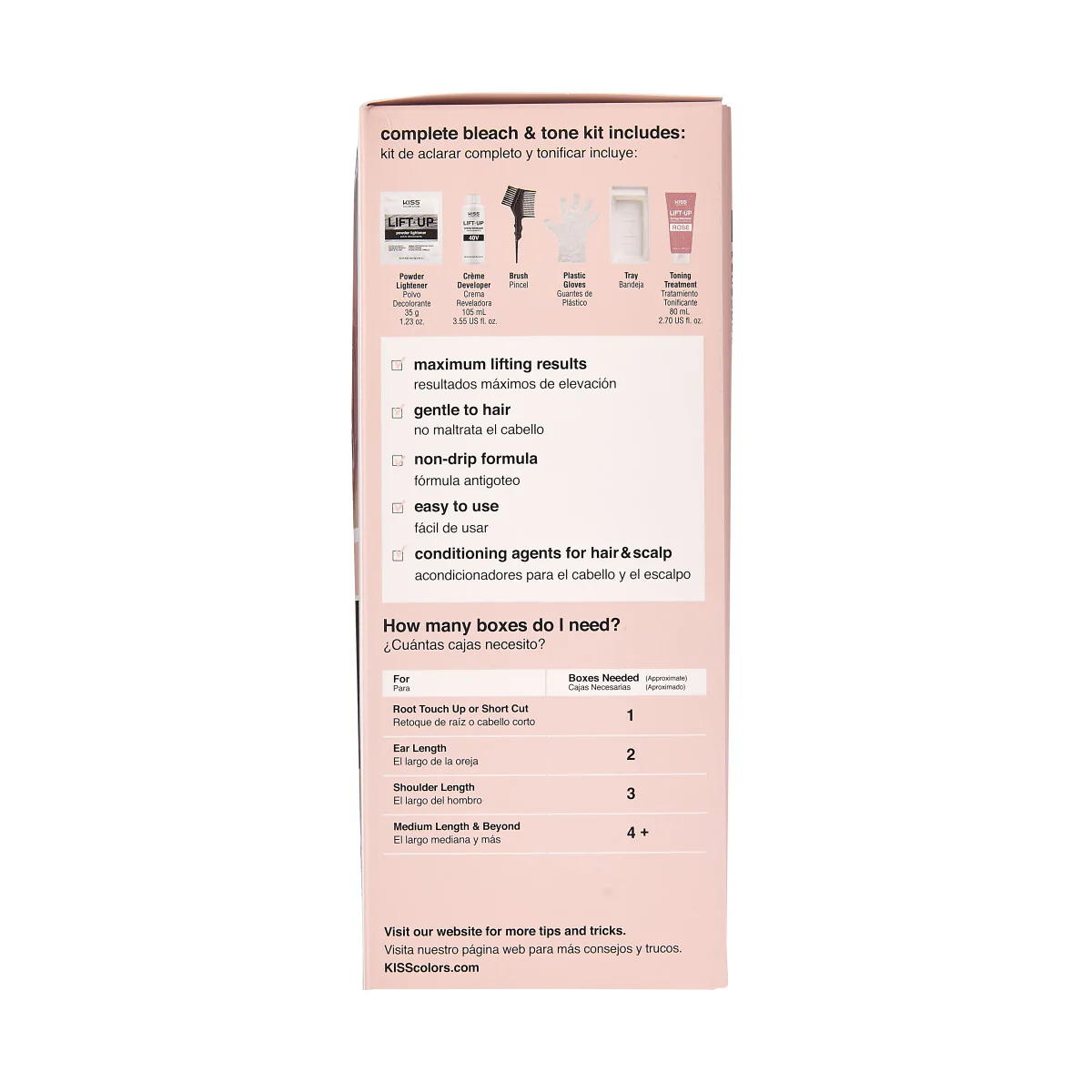 KISS LIFT UP COMPLETE BLEACH & TONE KIT β ROSE - Image 6