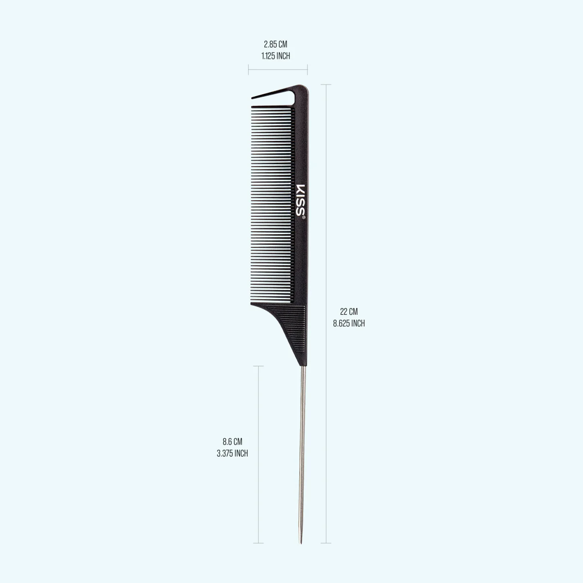 KISS Colors & Care Professional Heat Resistant Pin Tail Parting Comb - Image 5