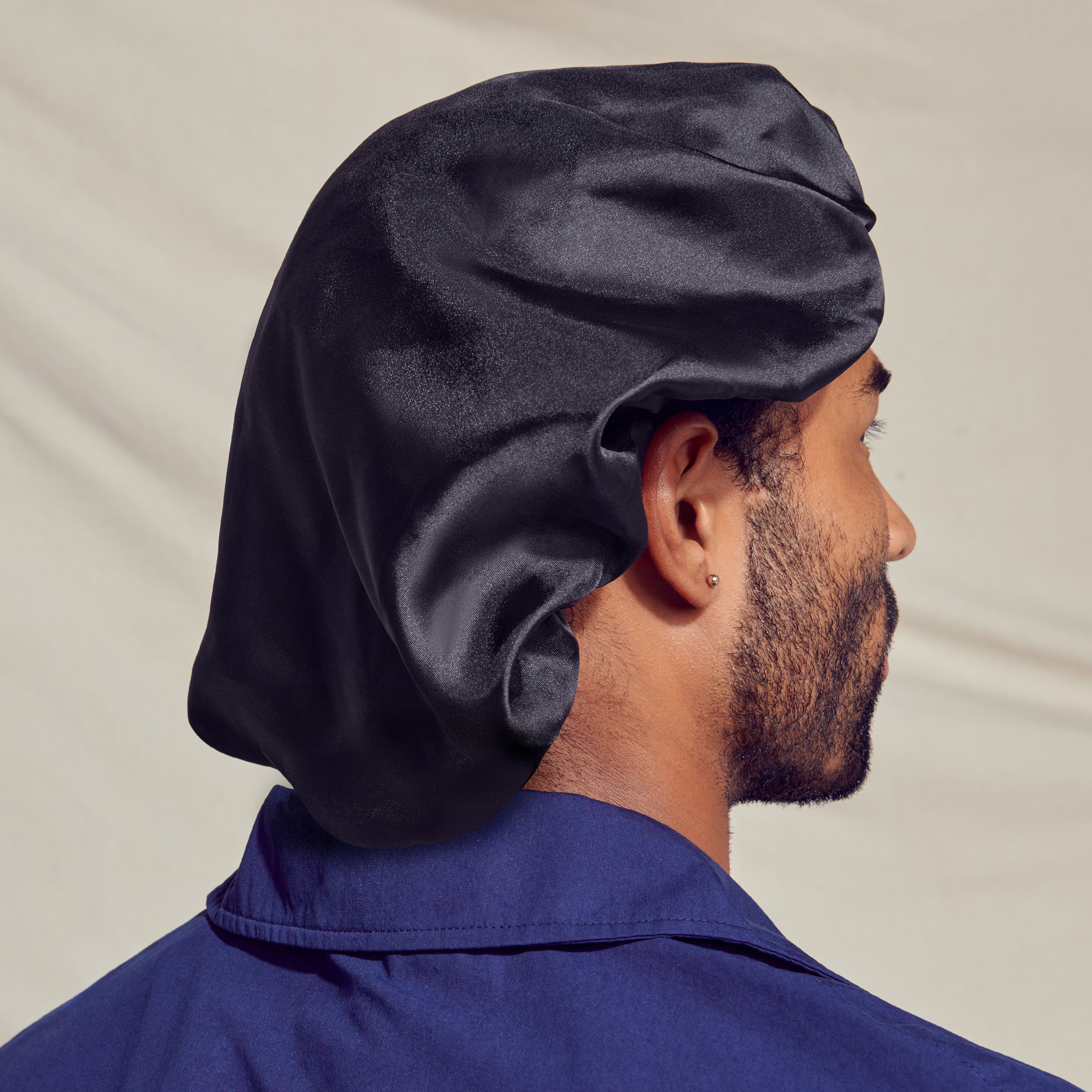 KISS Colors & Care Silky Satin Bonnet Cap - Black - Image 4