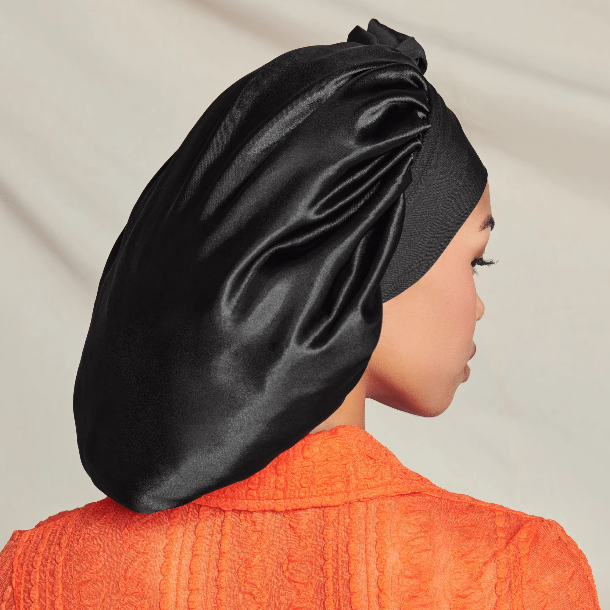KISS Colors & Care Silky Satin Tie Band Edge Bonnet - Black - Image 3