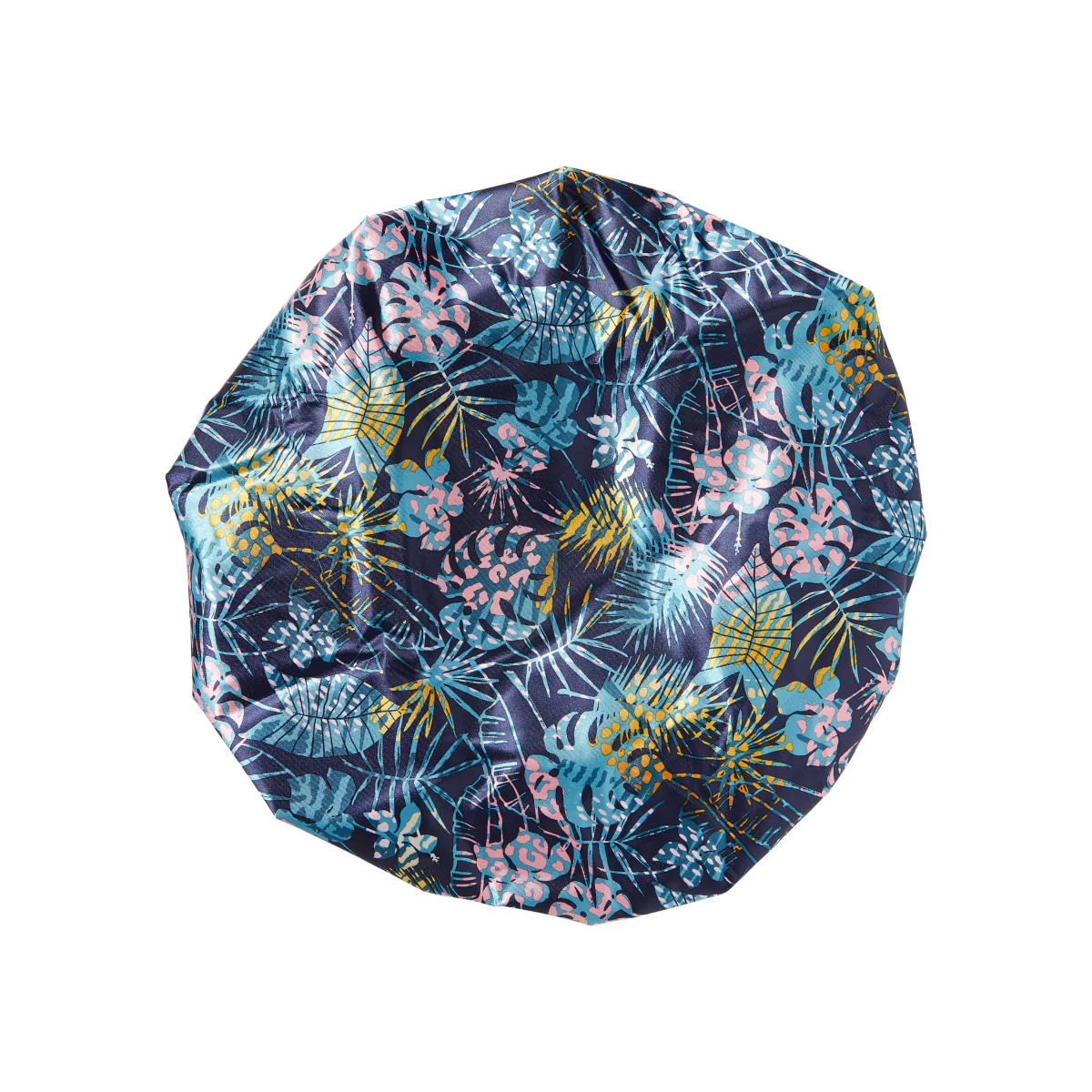 KISS Colors & Care Silky Satin Reversible Shower Cap - Tropical, X-Large - Image 4