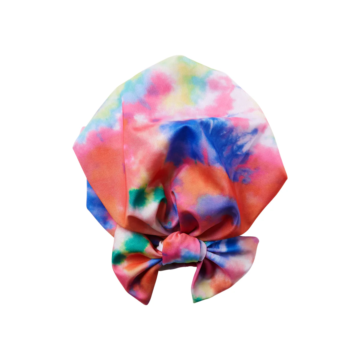 KISS Colors & Care Soft & Silky Pre-Tied Top Knot Bow Turban Wrap for Toddlers - Tie-Dye - Image 4