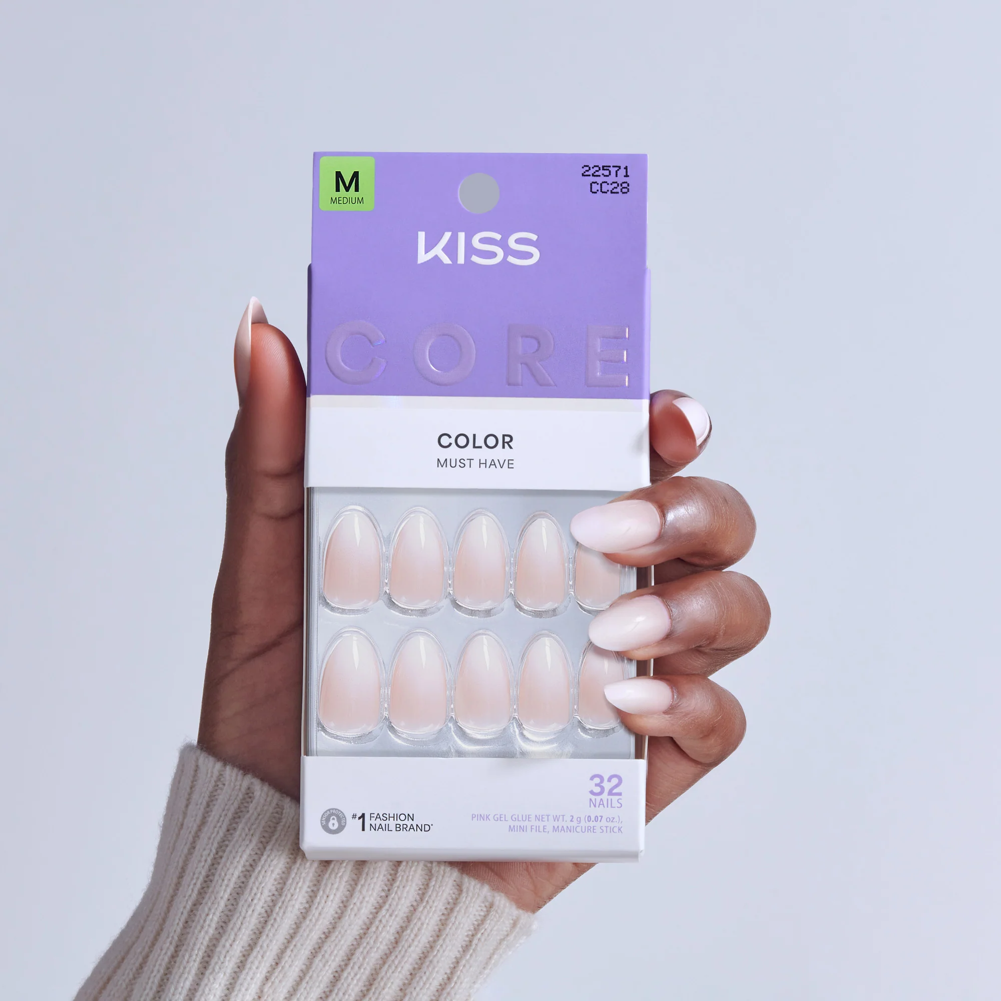 KISS CORE Color Press On Glue Nails - Dulcet - Image 2